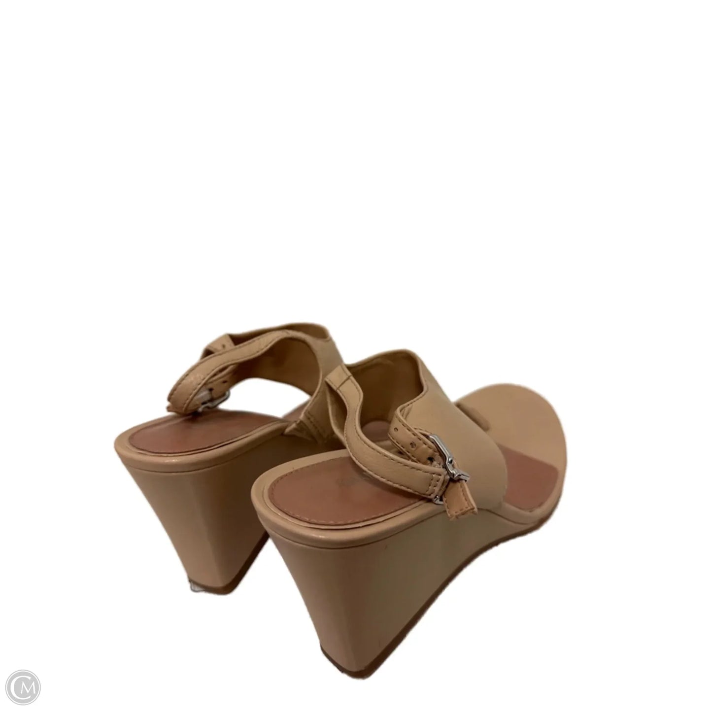 Sandals Heels Wedge By Gianni Bini In Cream, Size: 8