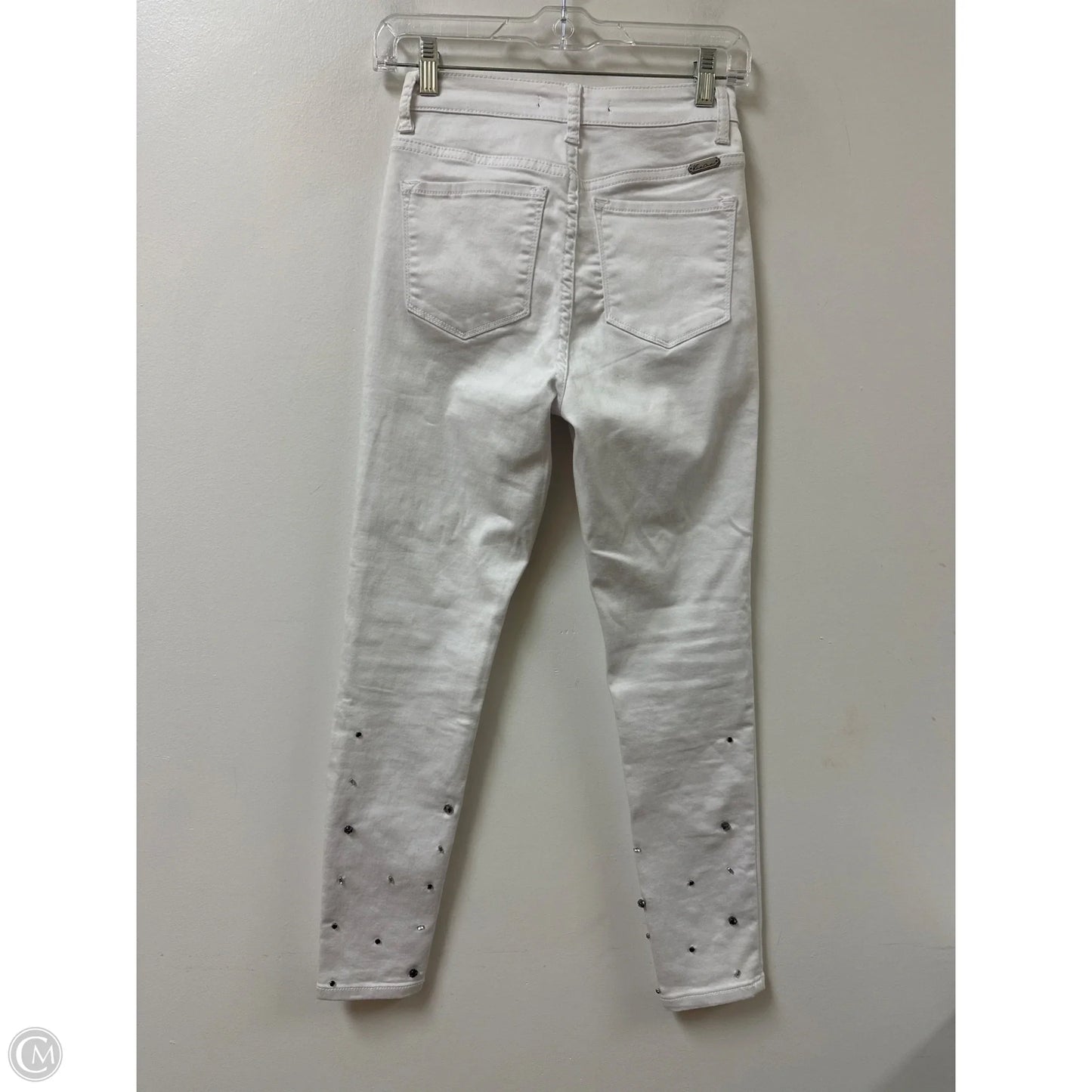 Jeans Skinny By Kancan In White Denim, Size: 2