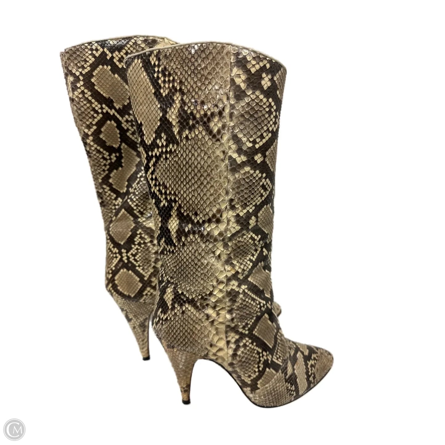 Boots Knee Heels By Cma In Snakeskin Print, Size: 10