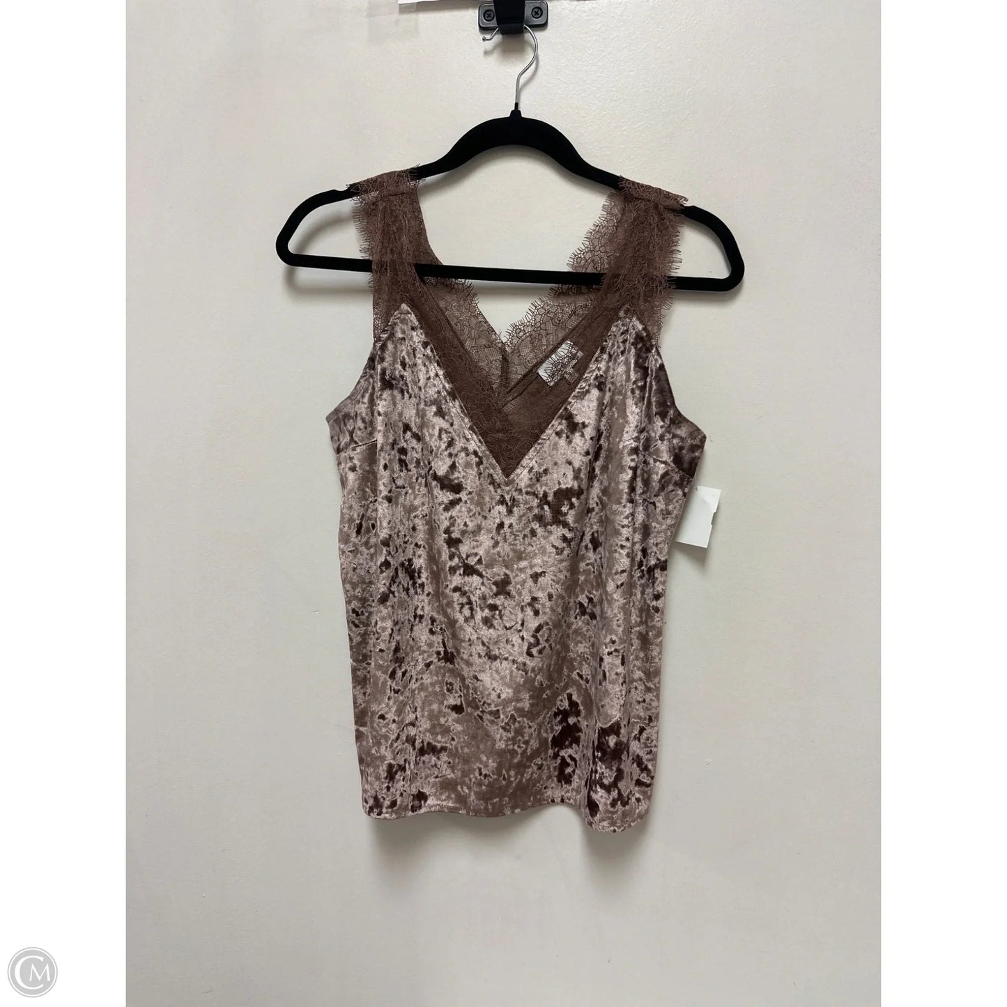 Top Sleeveless By Clothes Mentor In Brown, Size: M
