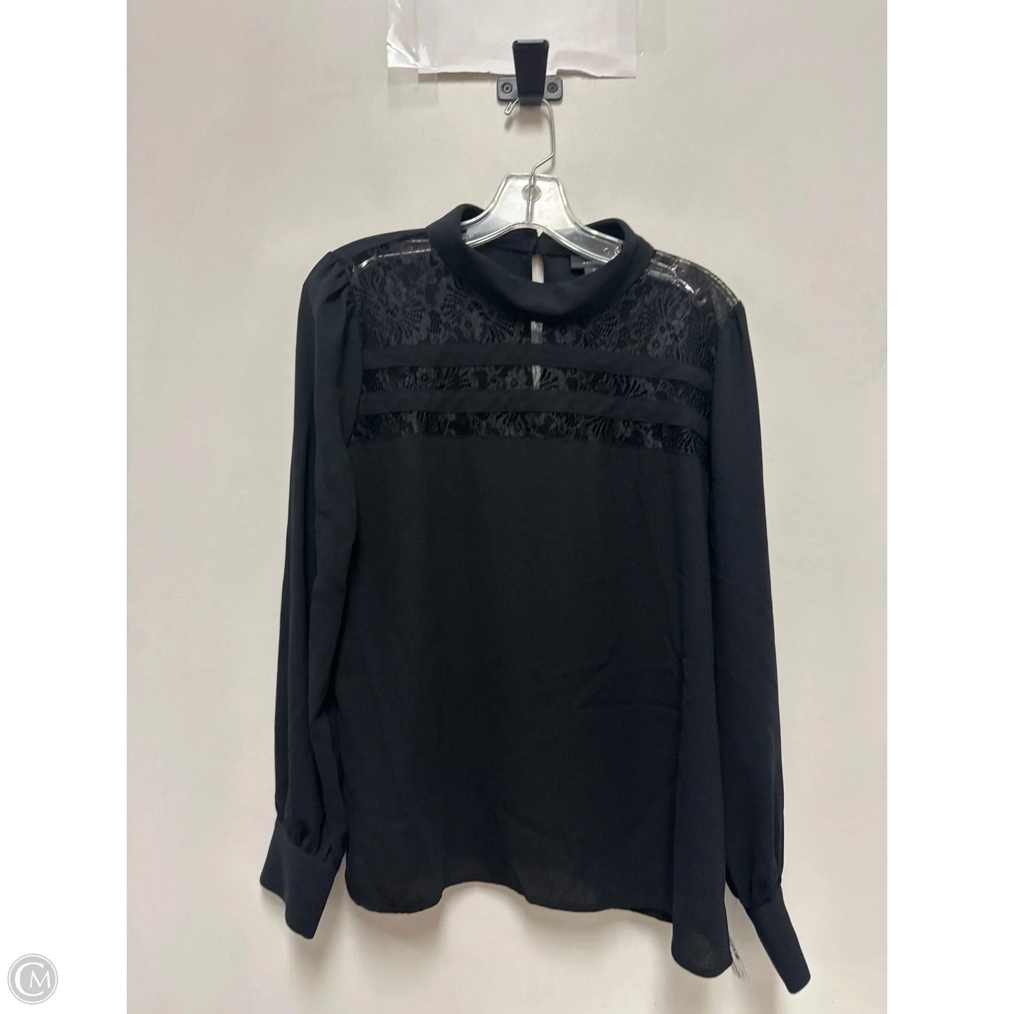 Top Long Sleeve By Halogen In Black, Size: M