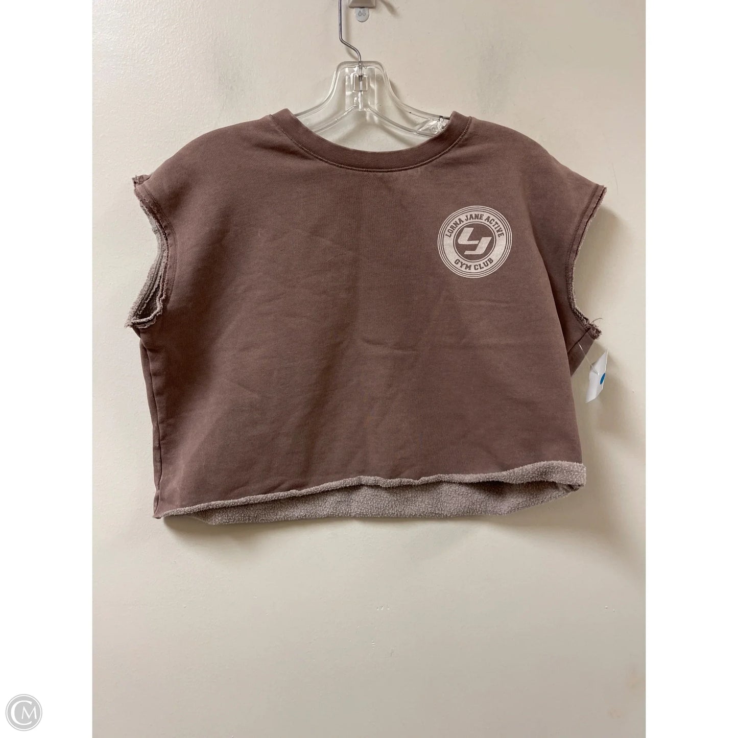 Athletic Top Short Sleeve By Lorna Jane In Brown, Size: Xs