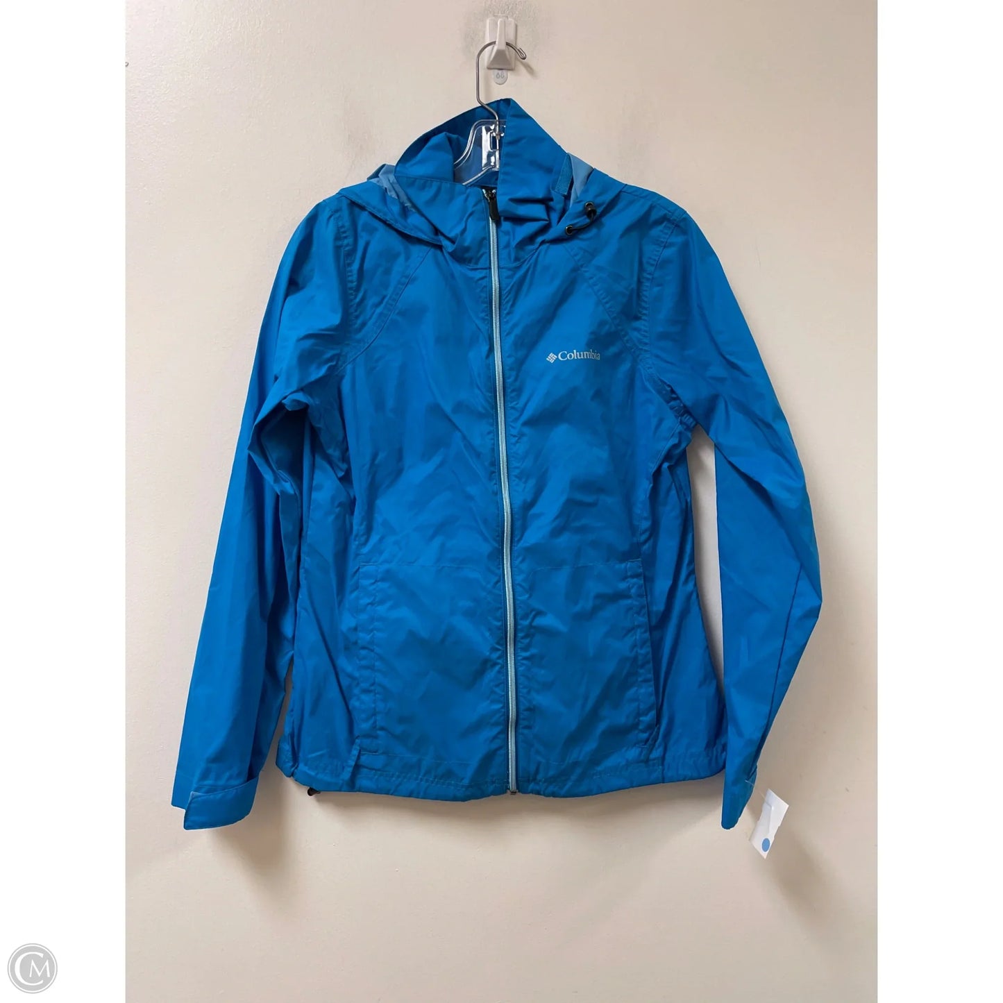 Jacket Windbreaker By Columbia In Blue, Size: S