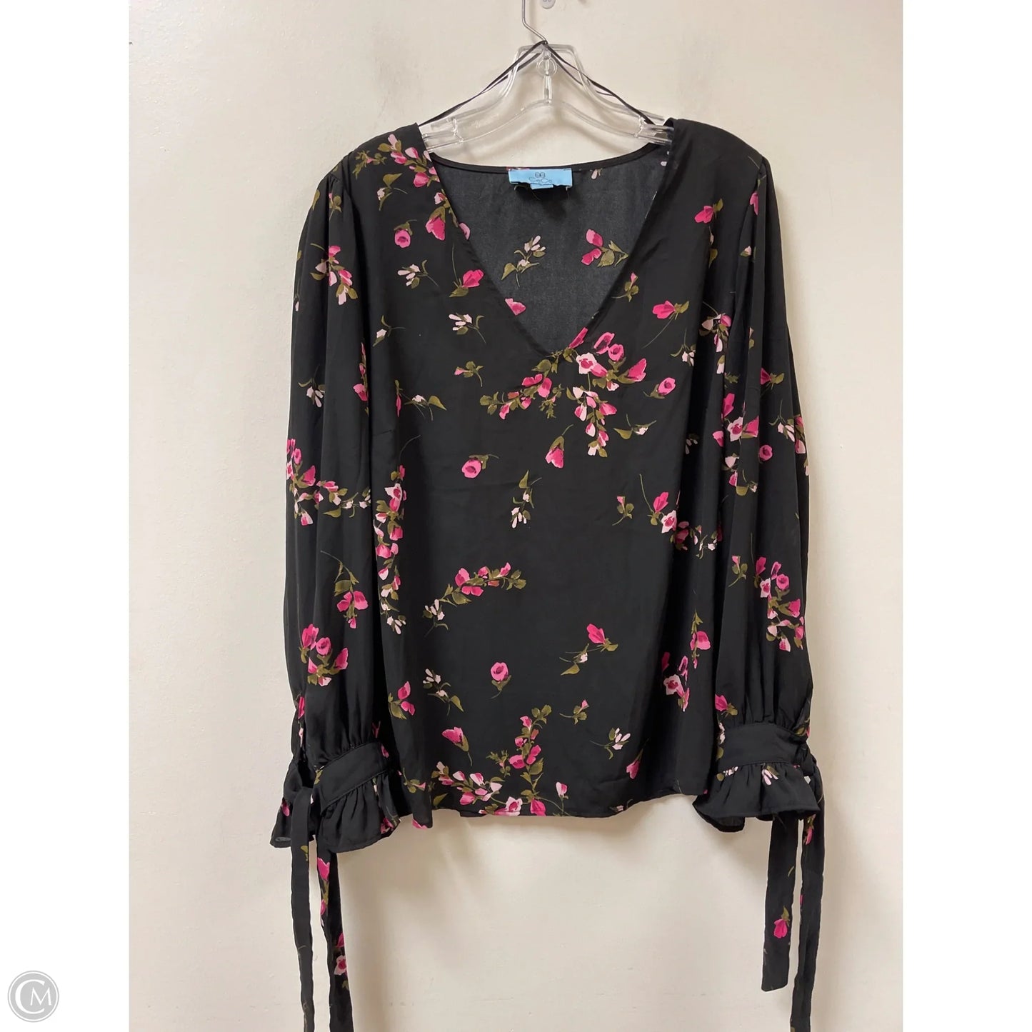 Top Long Sleeve By Cece In Floral Print, Size: 2x