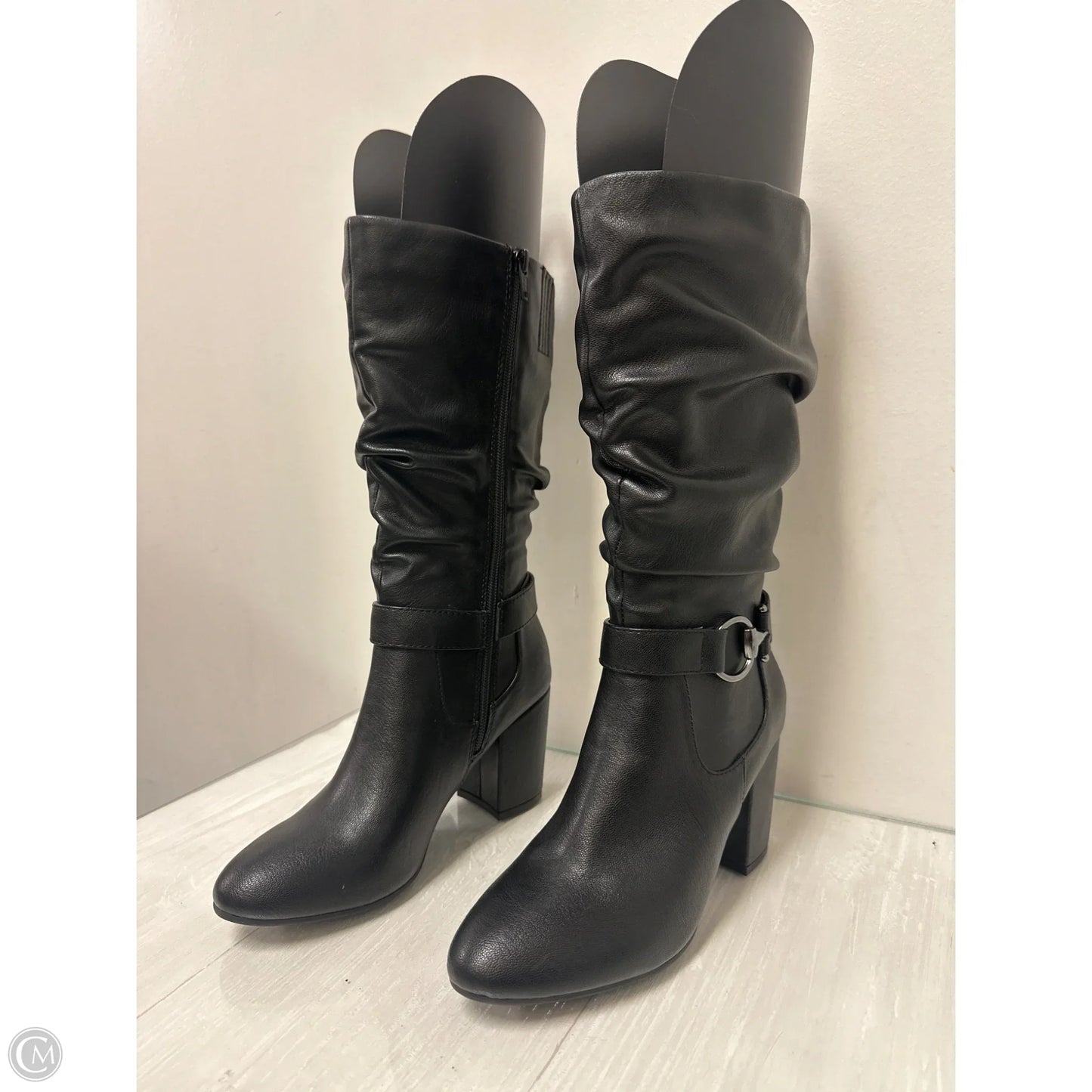 Boots Mid-calf Heels By Croft And Barrow In Black, Size: 7