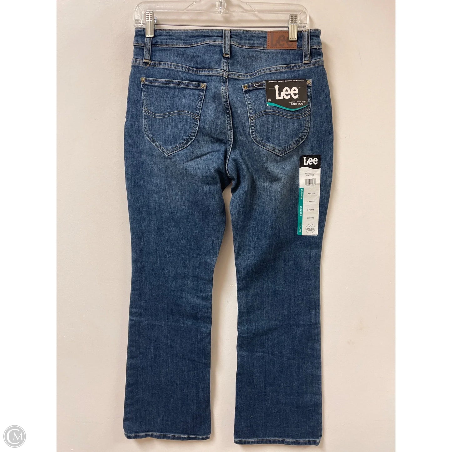 Jeans Boot Cut By Lee In Blue Denim, Size: 6p