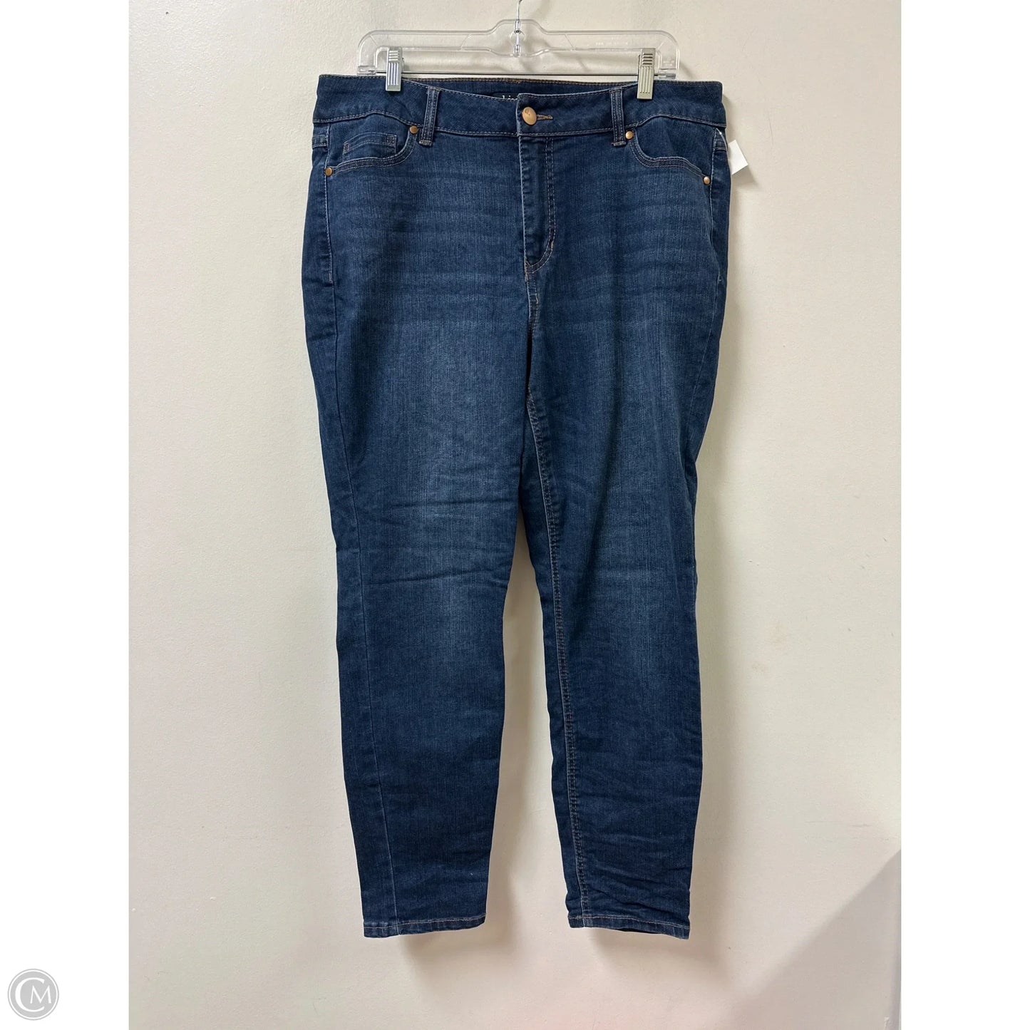 Jeans Skinny By D Jeans In Blue Denim, Size: 16