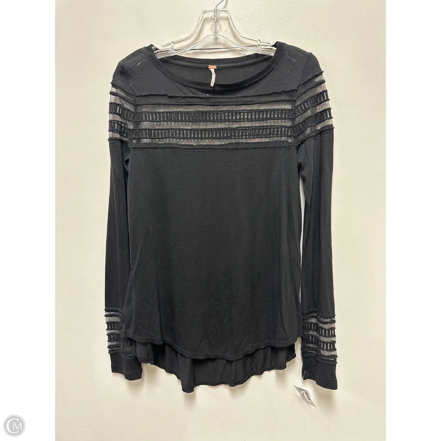 Top Long Sleeve By Free People In Black, Size: Xs