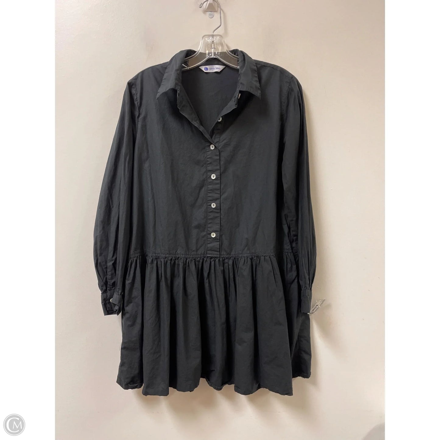 Tunic Long Sleeve By Clothes Mentor In Black, Size: S