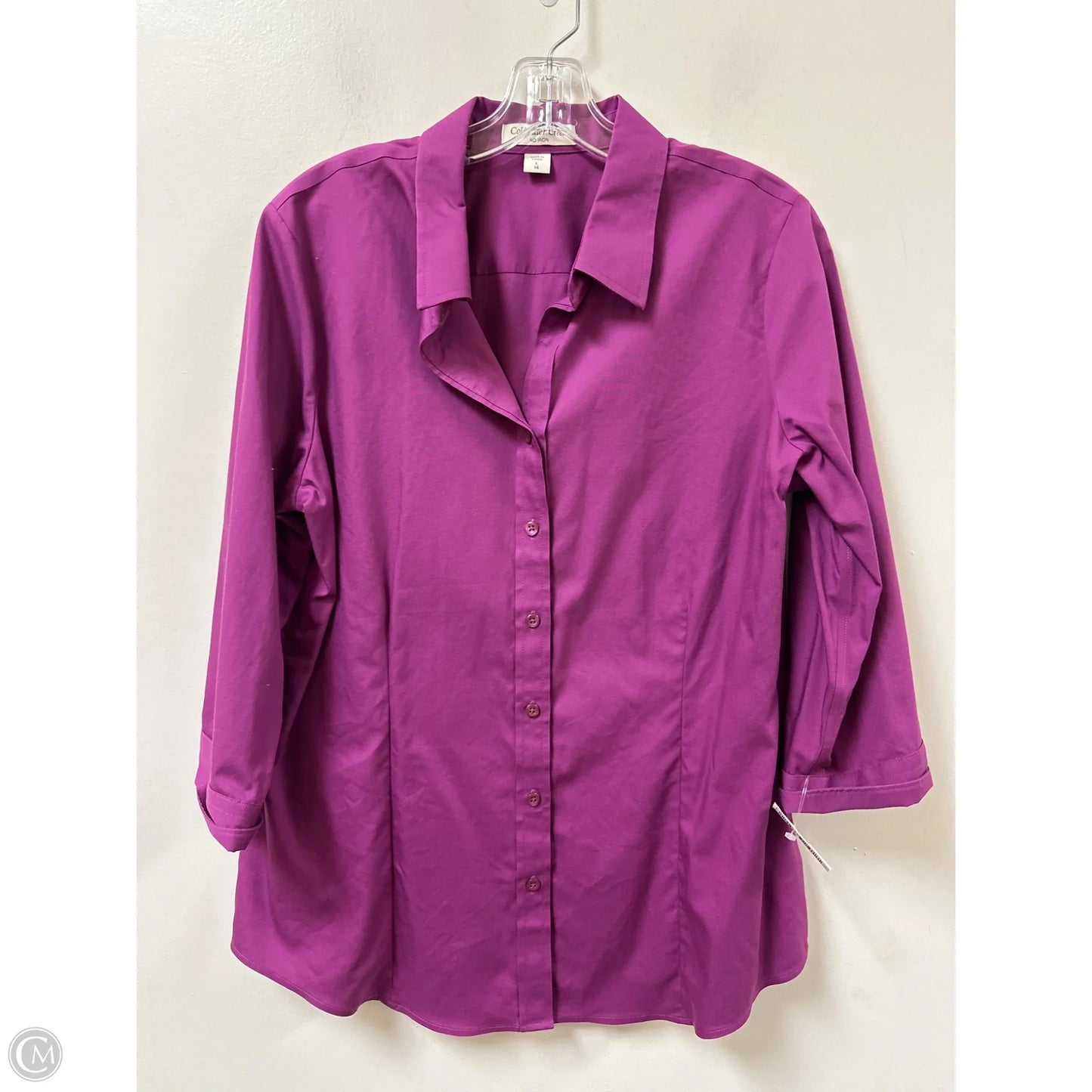 Blouse Long Sleeve By Coldwater Creek In Purple, Size: L