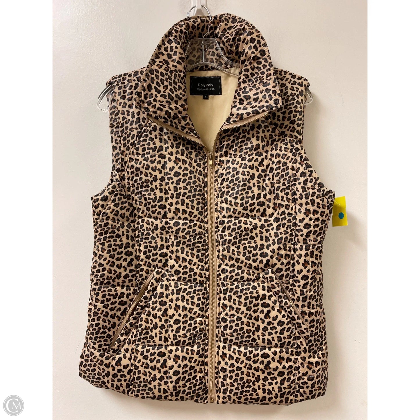Vest Puffer & Quilted By Clothes Mentor In Animal Print, Size: L