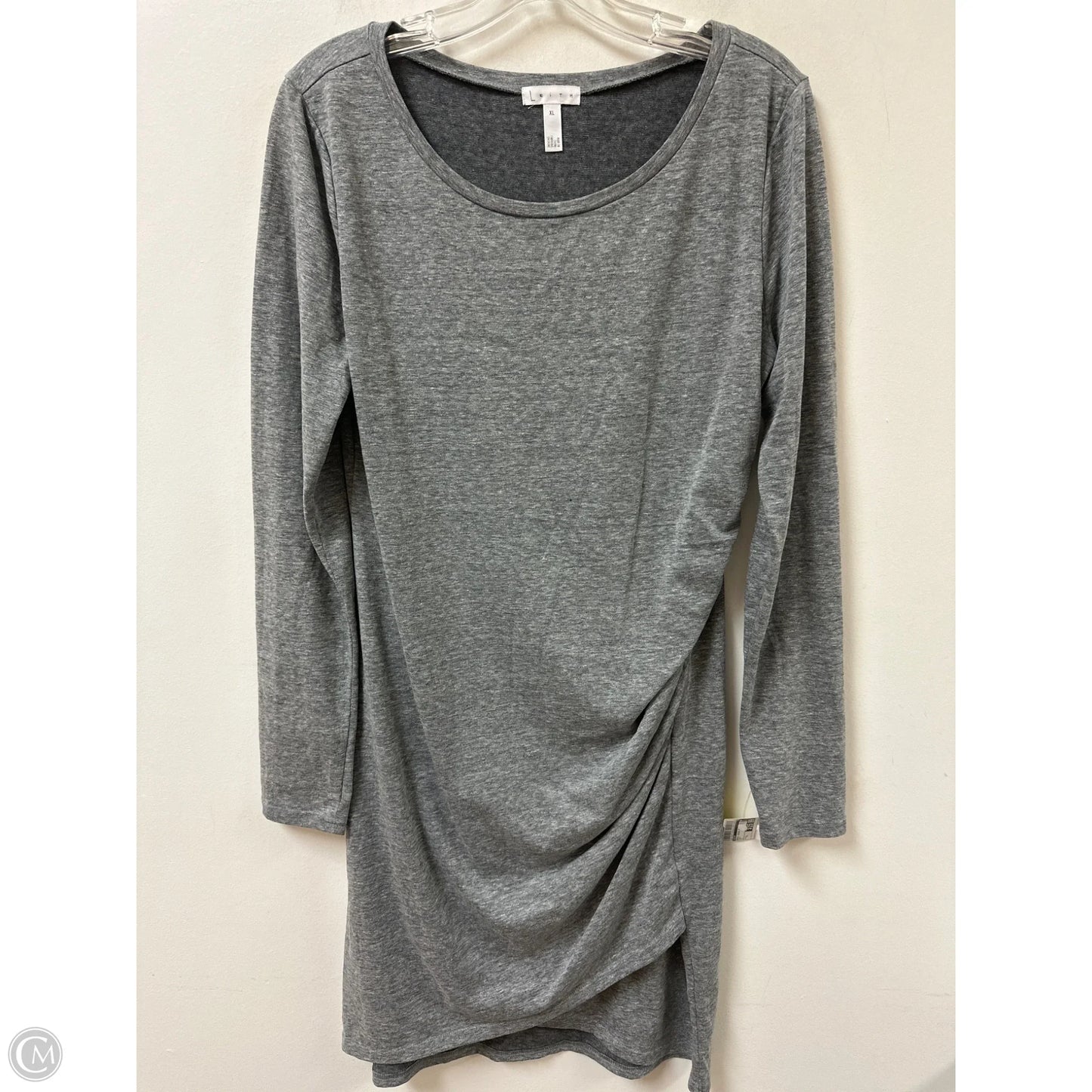 Dress Casual Midi By Leith In Grey, Size: Xl