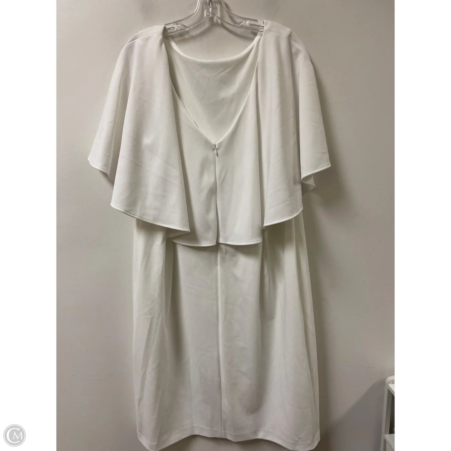 Dress Casual Midi By Calvin Klein In White, Size: 1x