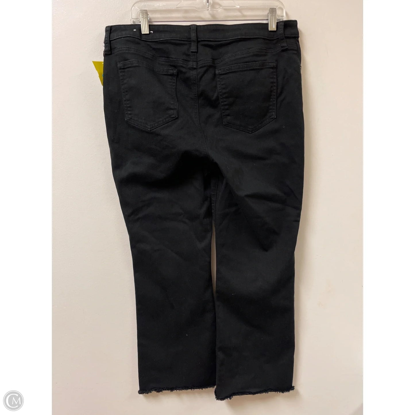 Jeans Flared By Chicos In Black Denim, Size: 12