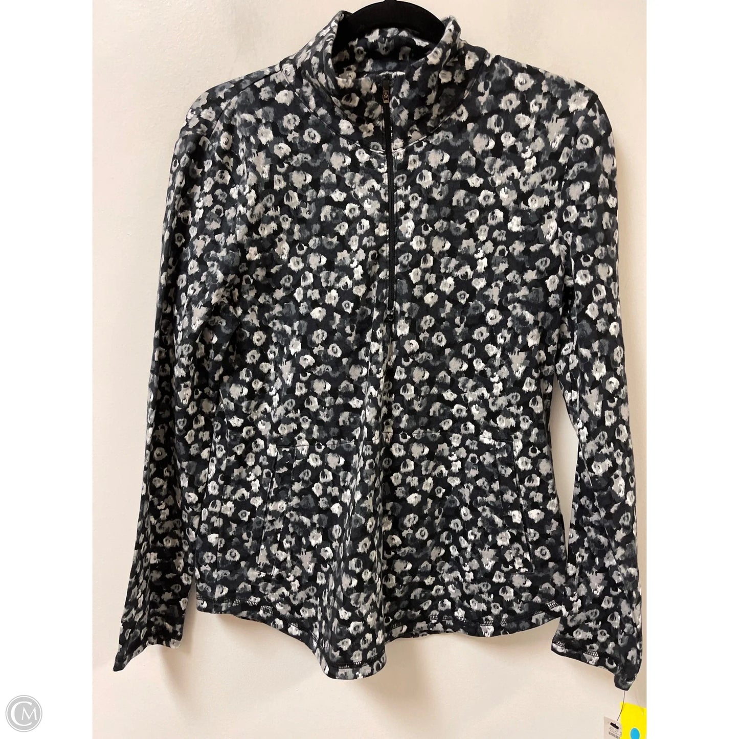 Sweatshirt Collar By Talbots In Black & Grey, Size: S