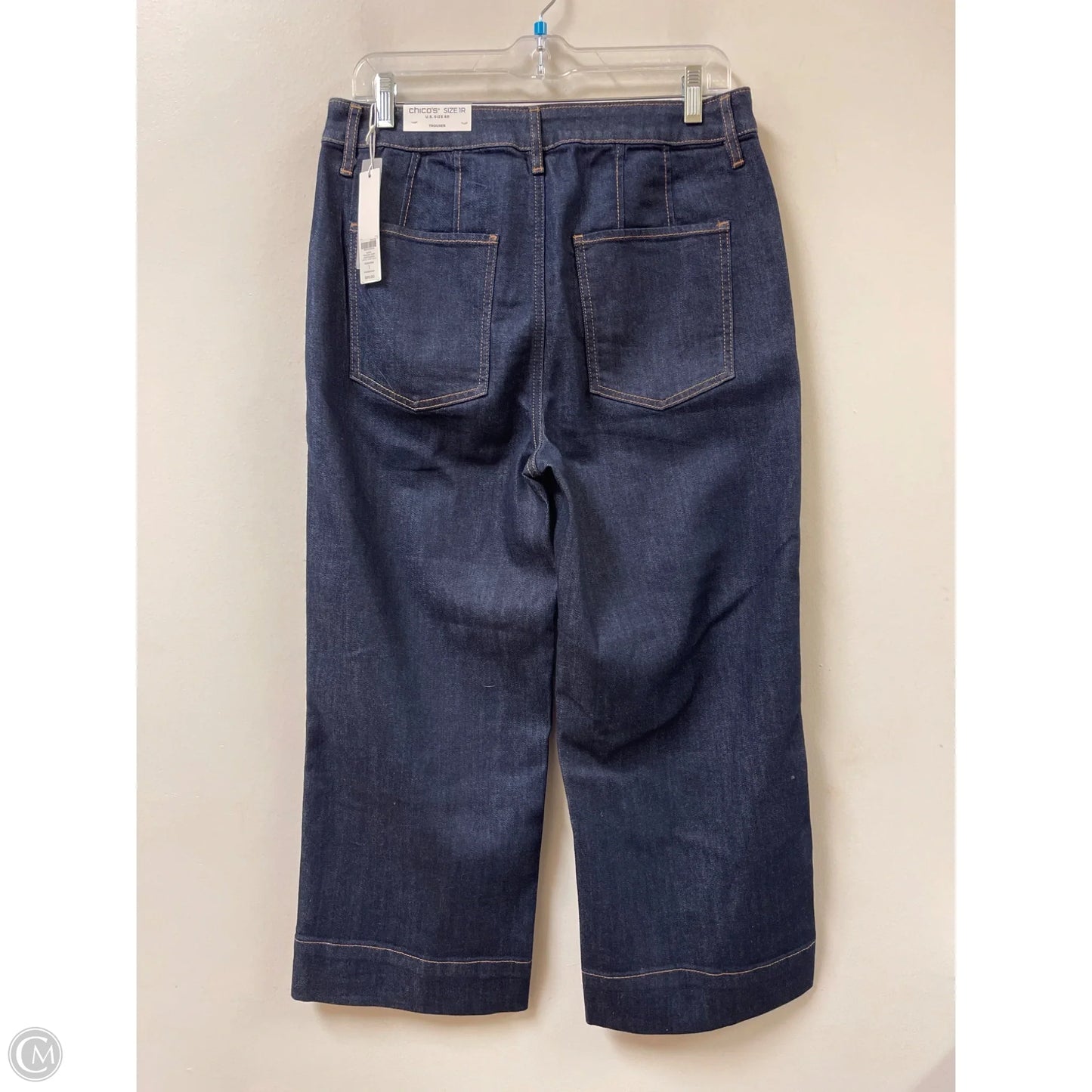 Jeans Cropped By Chicos In Blue Denim, Size: 8