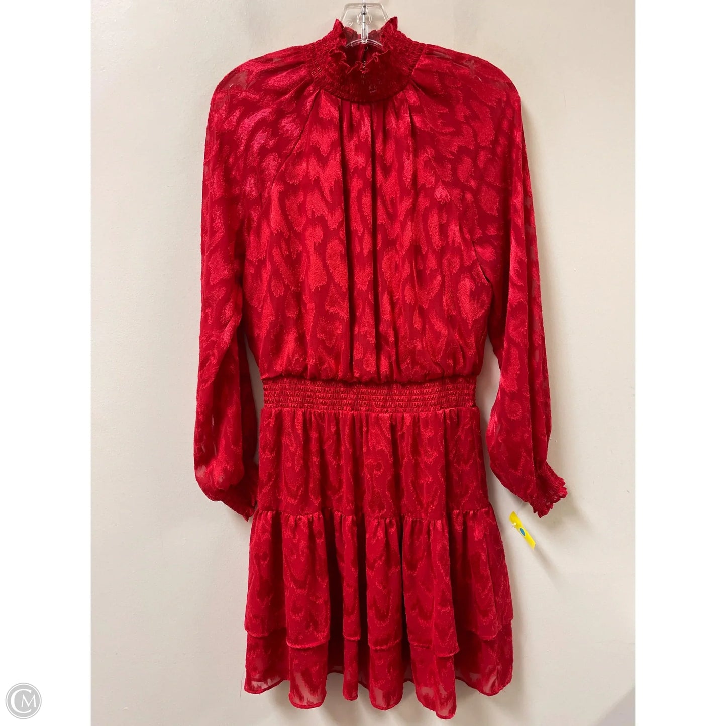 Dress Casual Short By Calvin Klein In Red, Size: S