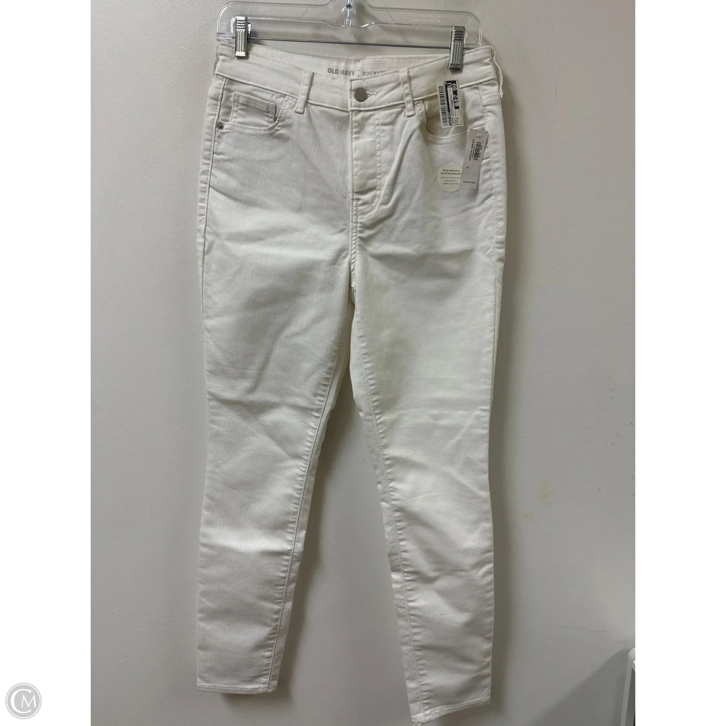 Jeans Skinny By Old Navy In White Denim, Size: 6