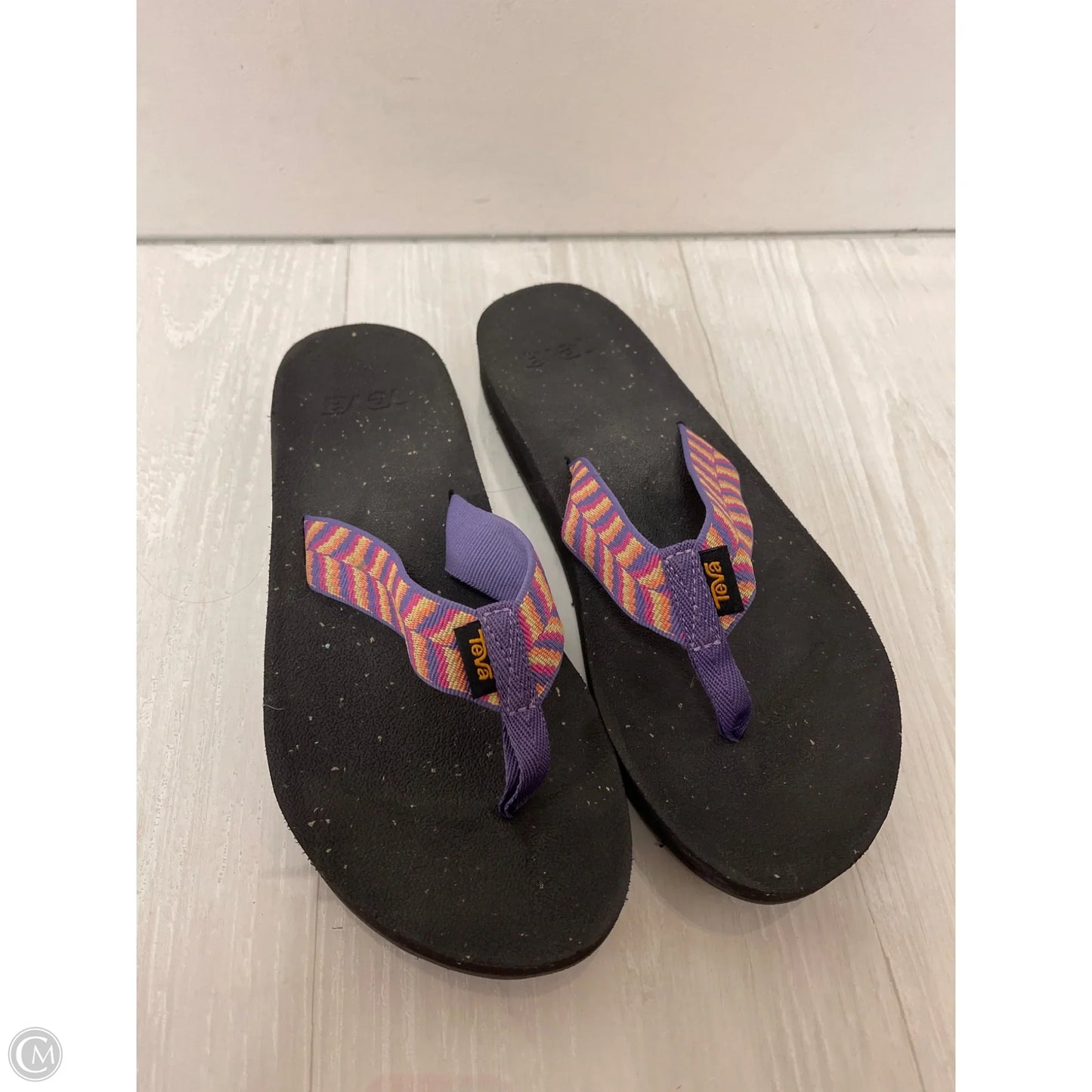 Sandals Flip Flops By Teva In Multi-colored, Size: 10