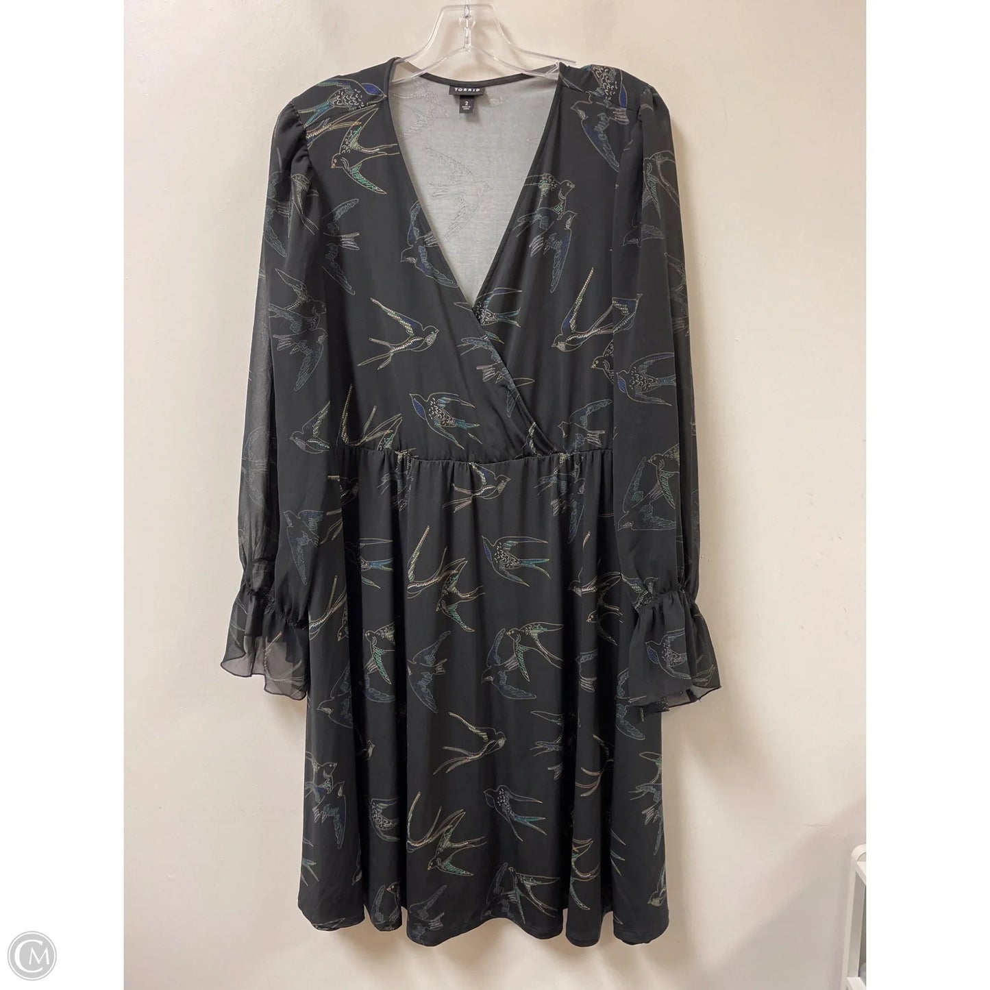 Dress Casual Midi By Torrid In Black & Blue, Size: 2x