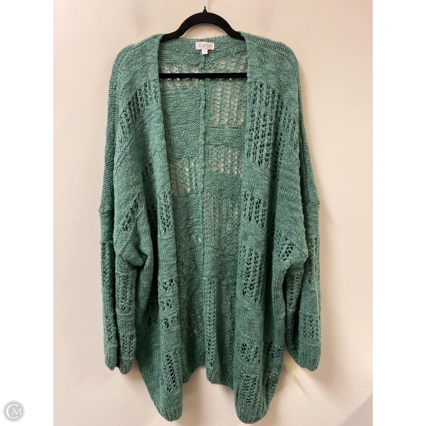 Cardigan By Bucketlist In Aqua, Size: L