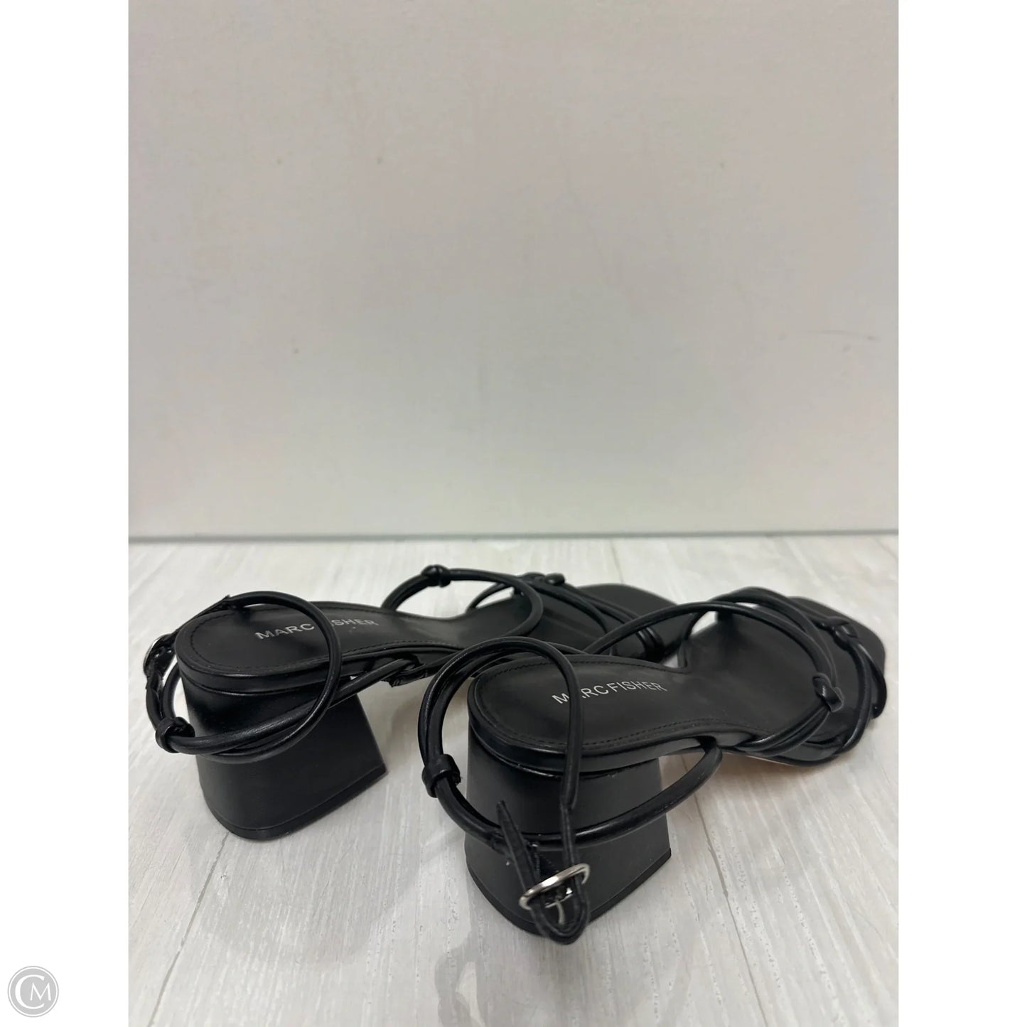 Sandals Heels Block By Marc Fisher In Black, Size: 7.5