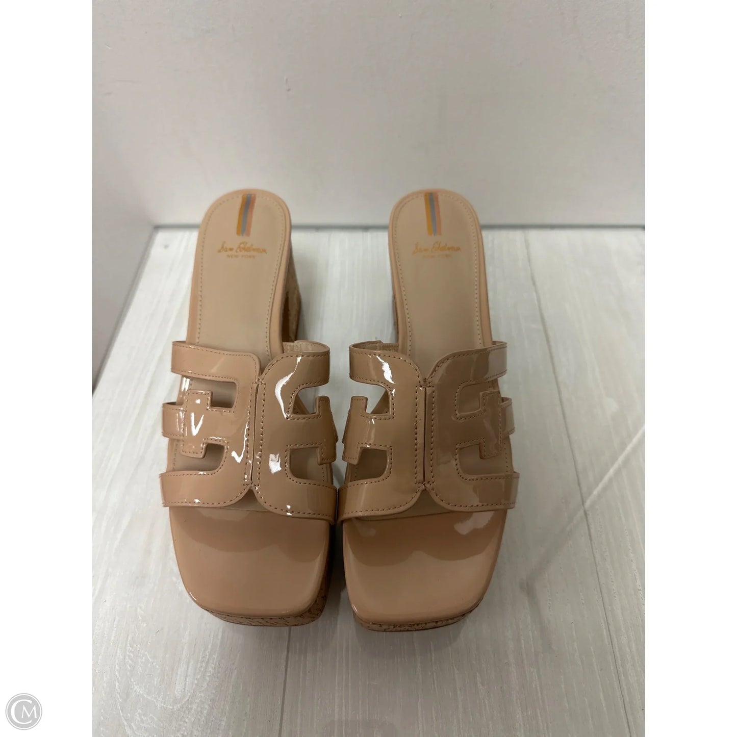 Sandals Heels Block By Sam Edelman In Cream, Size: 9