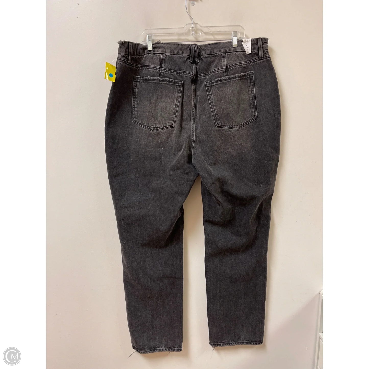 Jeans Straight By Good American In Grey Denim, Size: 18