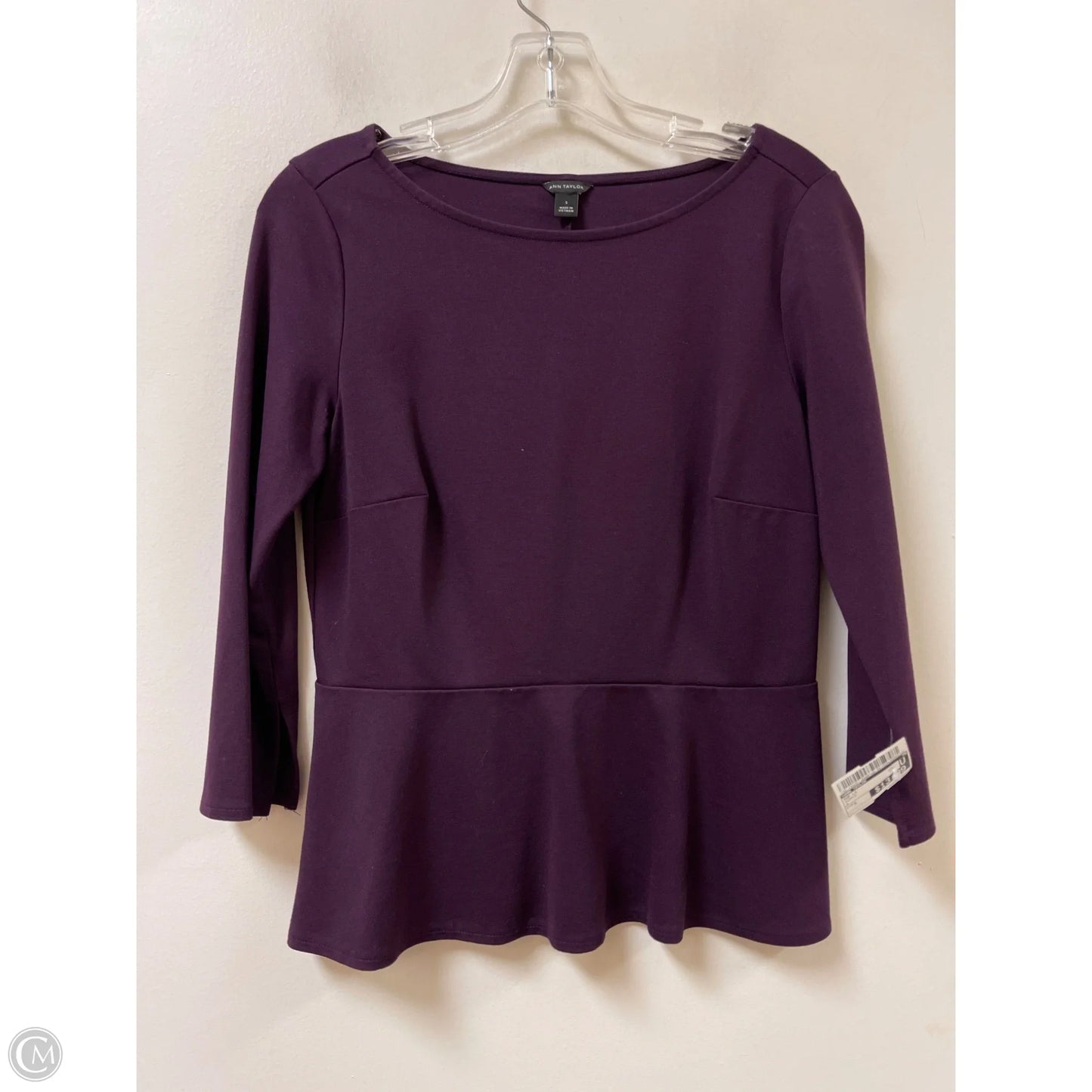Top Long Sleeve By Ann Taylor In Purple, Size: S