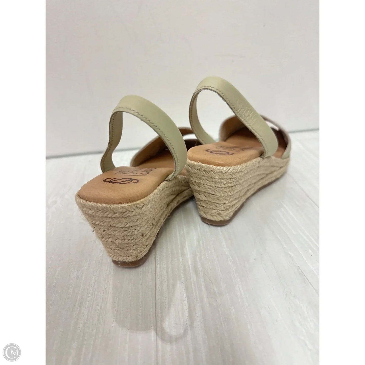 Sandals Heels Wedge By Clothes Mentor In Green, Size: 7.5