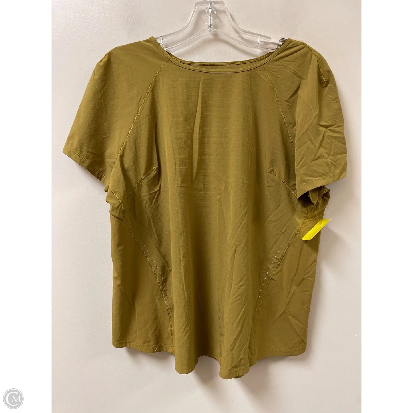 Athletic Top Short Sleeve By Lululemon In Yellow, Size: M