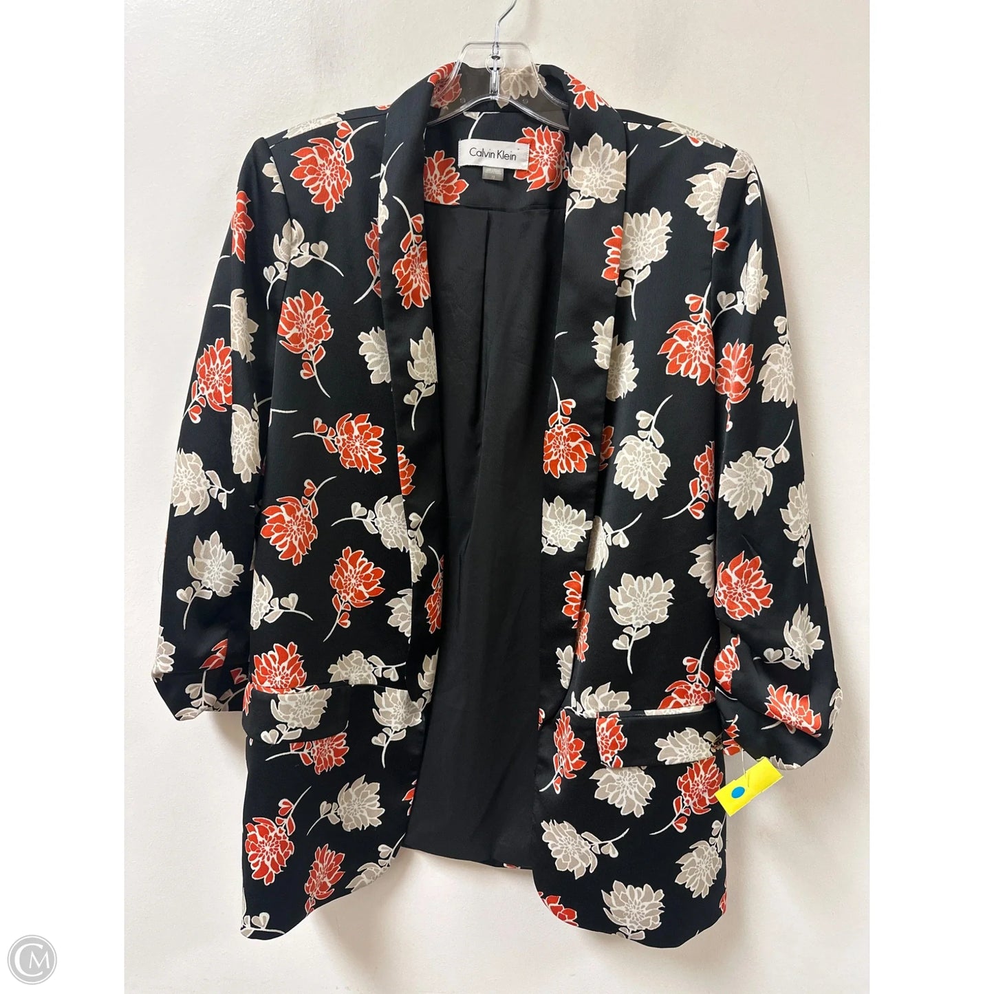 Blazer By Calvin Klein In Black & Orange, Size: L