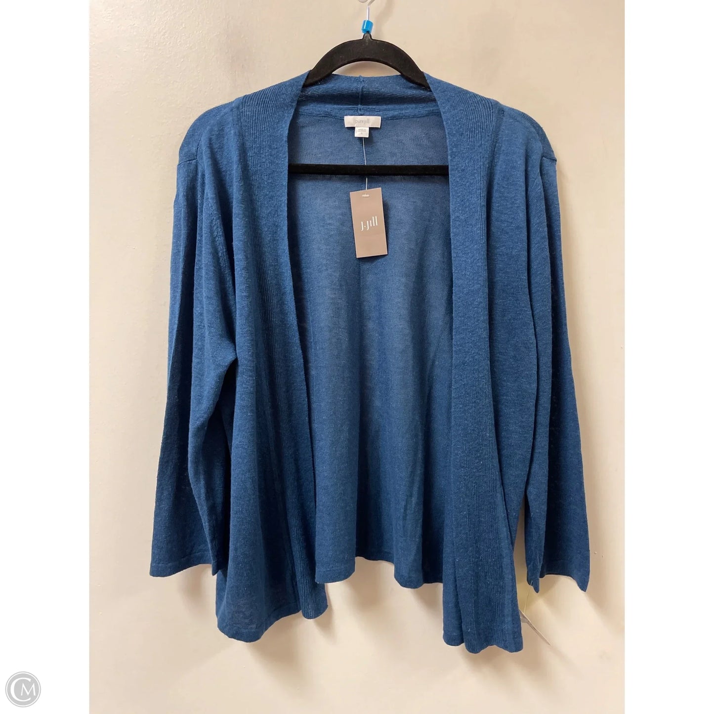 Sweater Cardigan By Pure Jill In Blue, Size: L