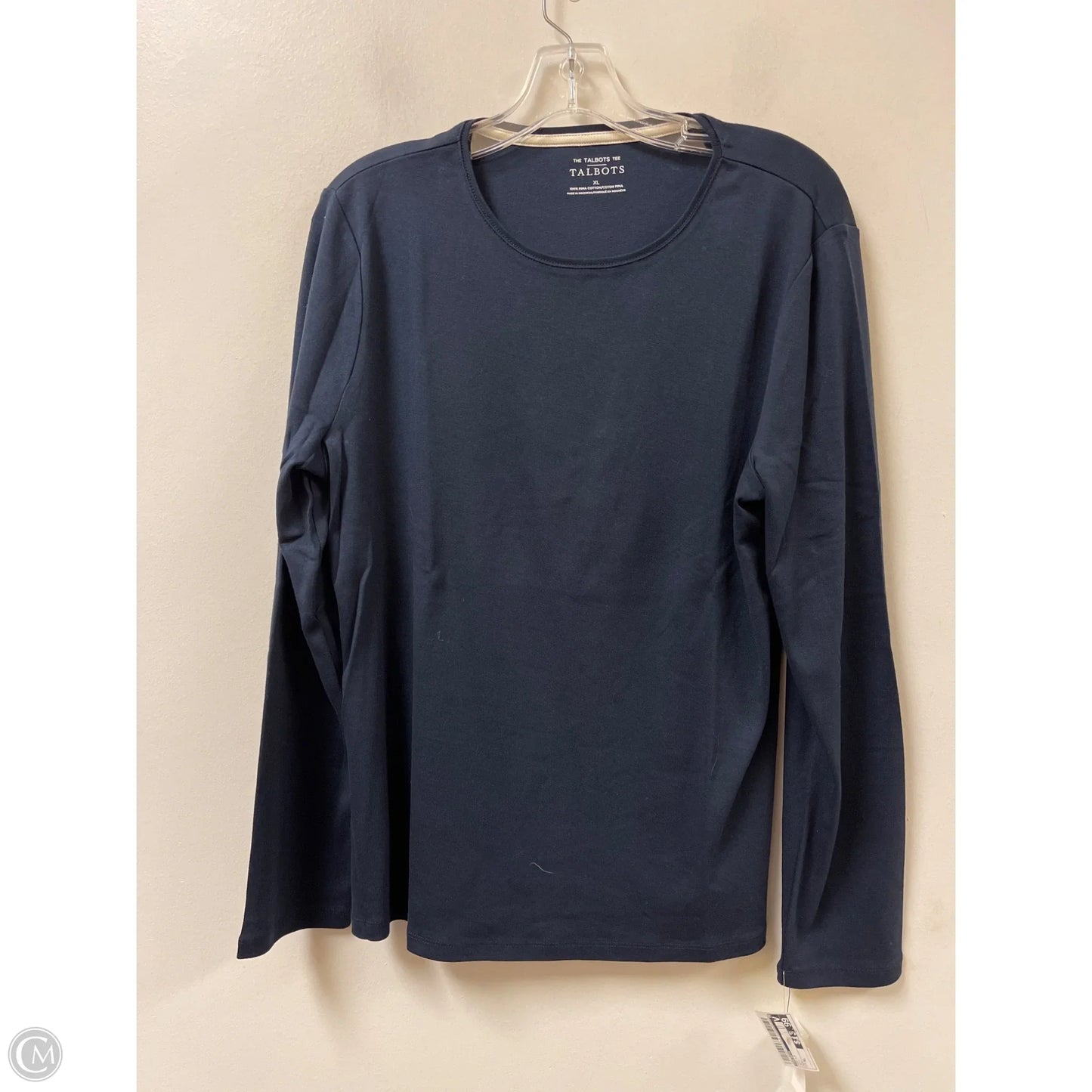 Top Long Sleeve By Talbots In Navy, Size: Xl