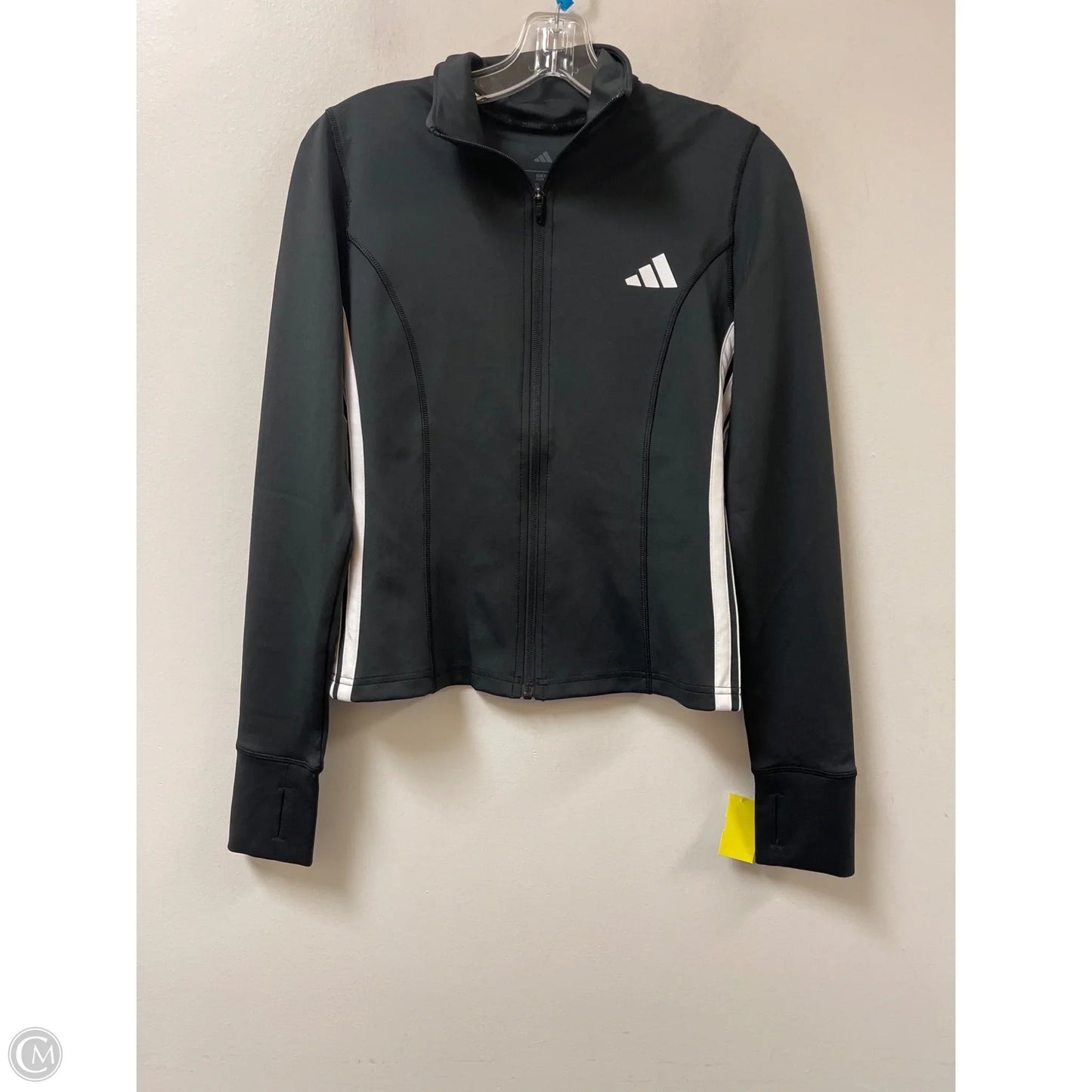Athletic Jacket By Adidas In Black, Size: L