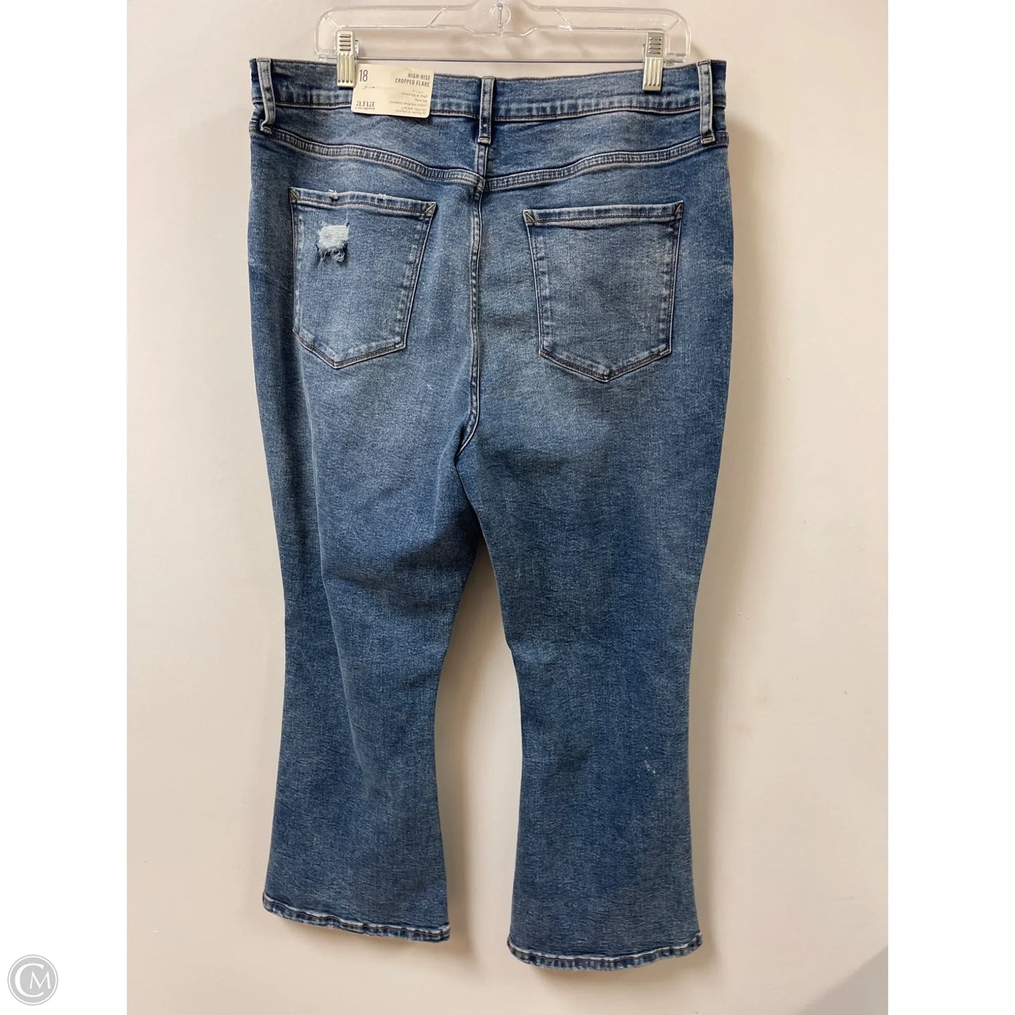 Jeans Flared By Ana In Blue Denim, Size: 18