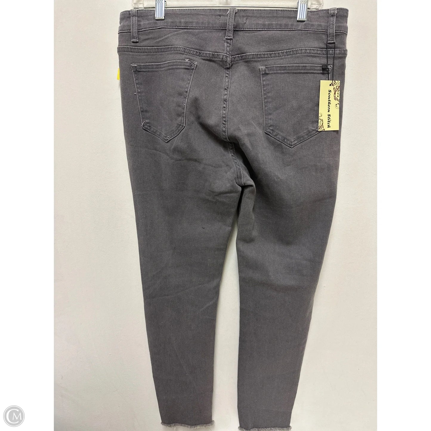 Jeans Skinny By Southern Stitch In Grey Denim, Size: 12
