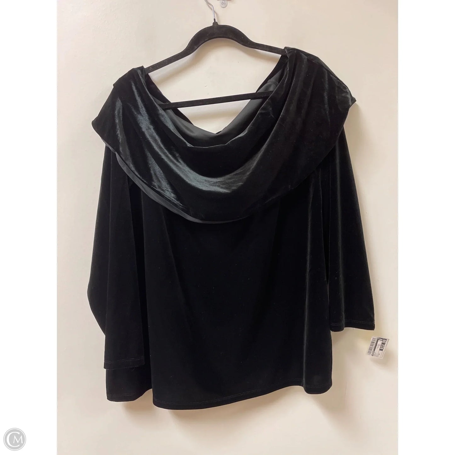 Top Long Sleeve By Talbots In Black, Size: 3x