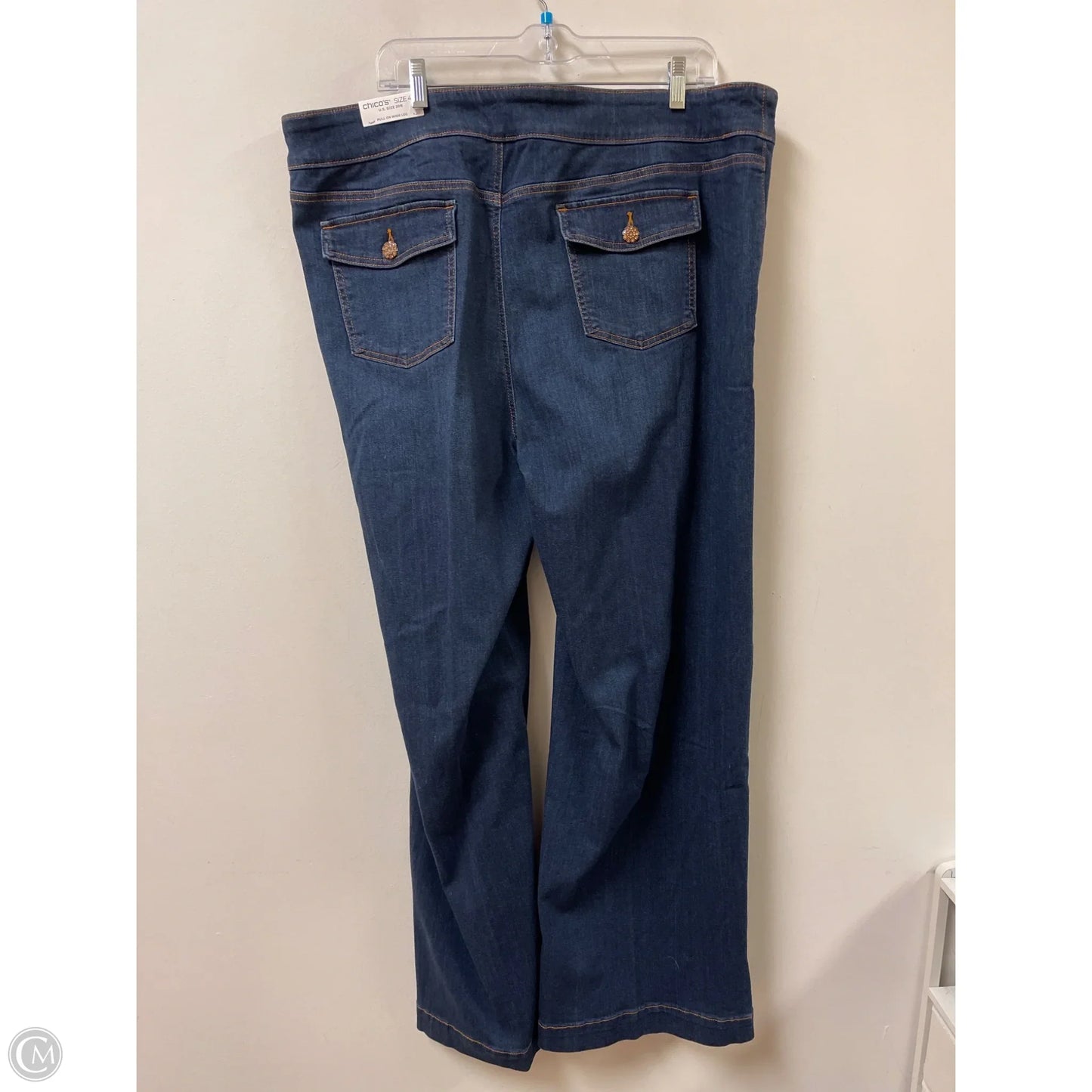 Jeans Wide Leg By Chicos In Blue Denim, Size: 20