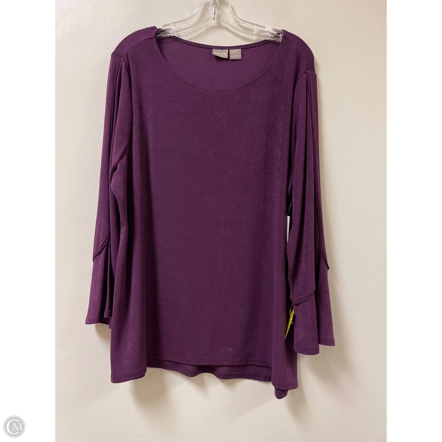 Top Long Sleeve By Chicos In Purple, Size: Xl