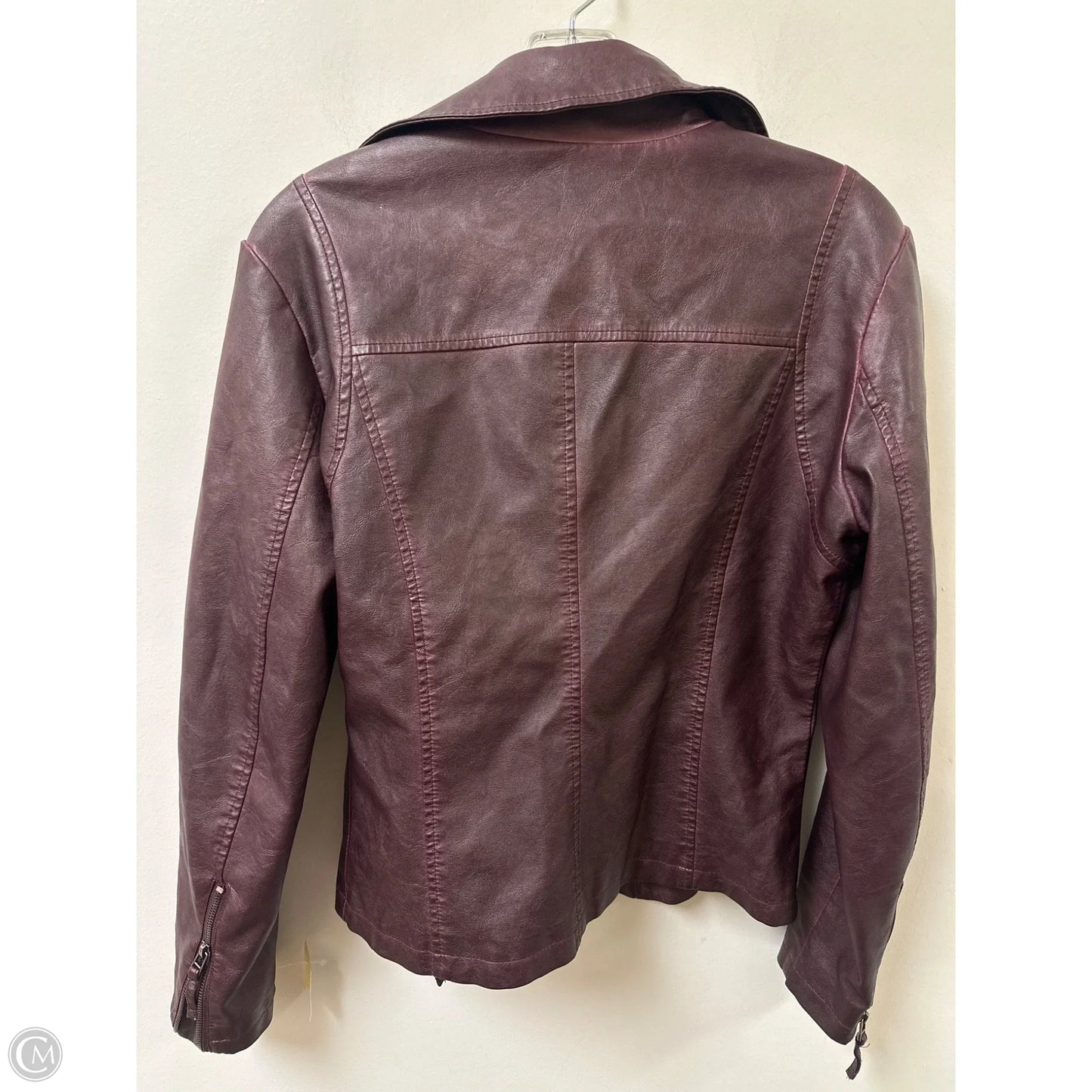 Jacket Moto By Max Studio In Purple, Size: S
