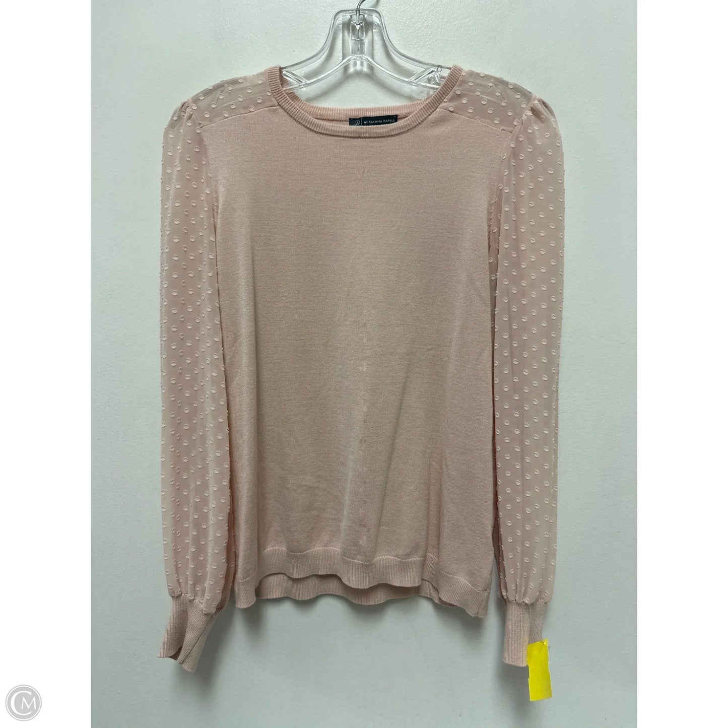 Top Long Sleeve By Adrianna Papell In Pink, Size: M