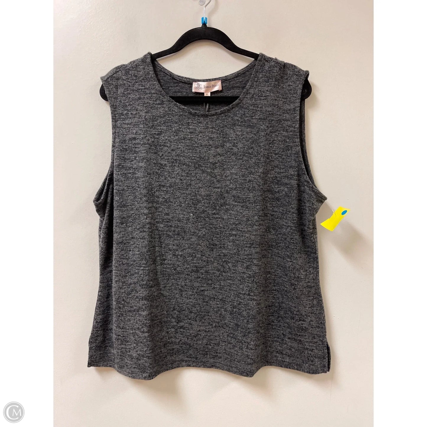Top Sleeveless By Clothes Mentor In Grey, Size: Xl