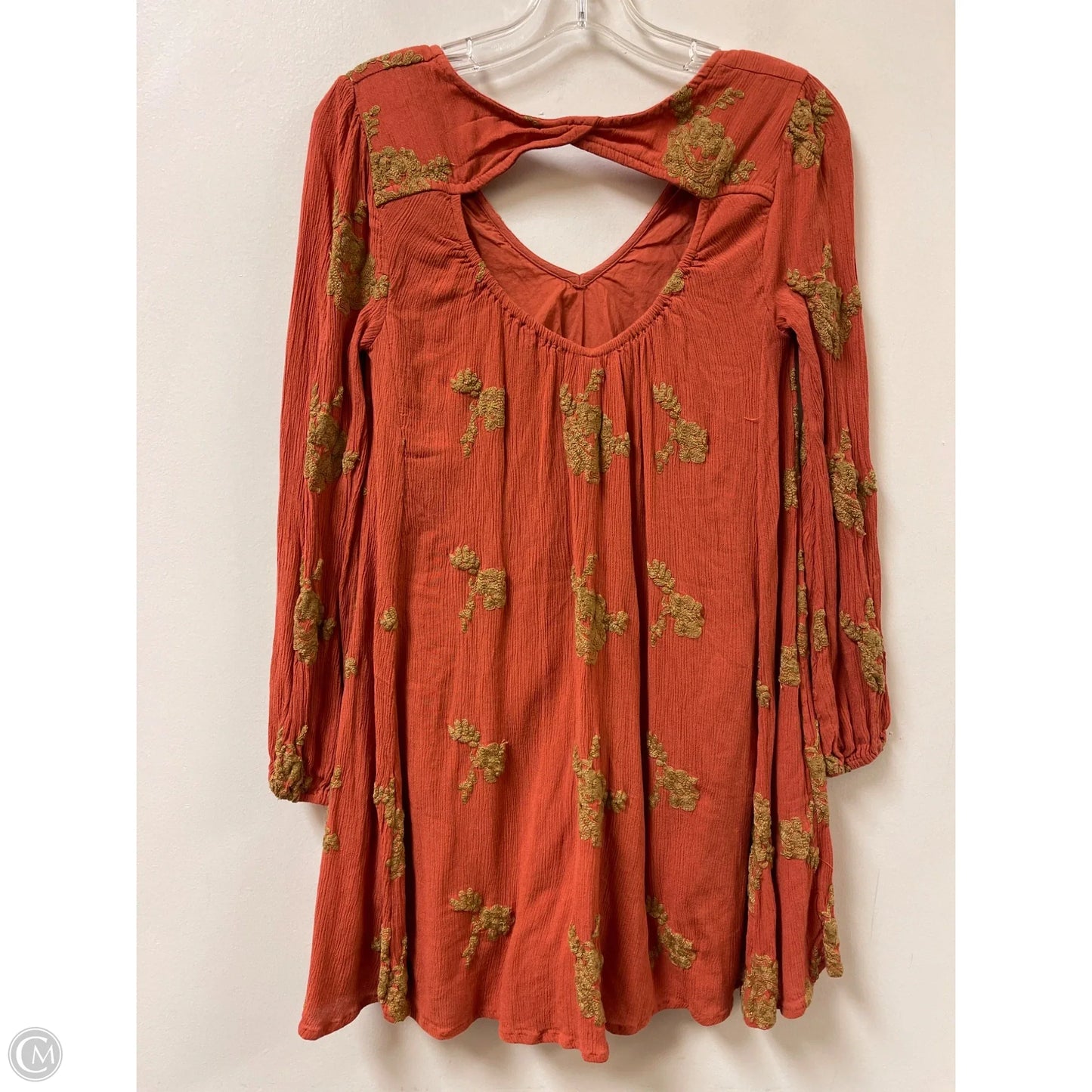 Tunic Long Sleeve By Free People In Orange, Size: S