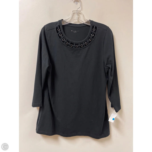 Top Long Sleeve By Clothes Mentor In Black, Size: L