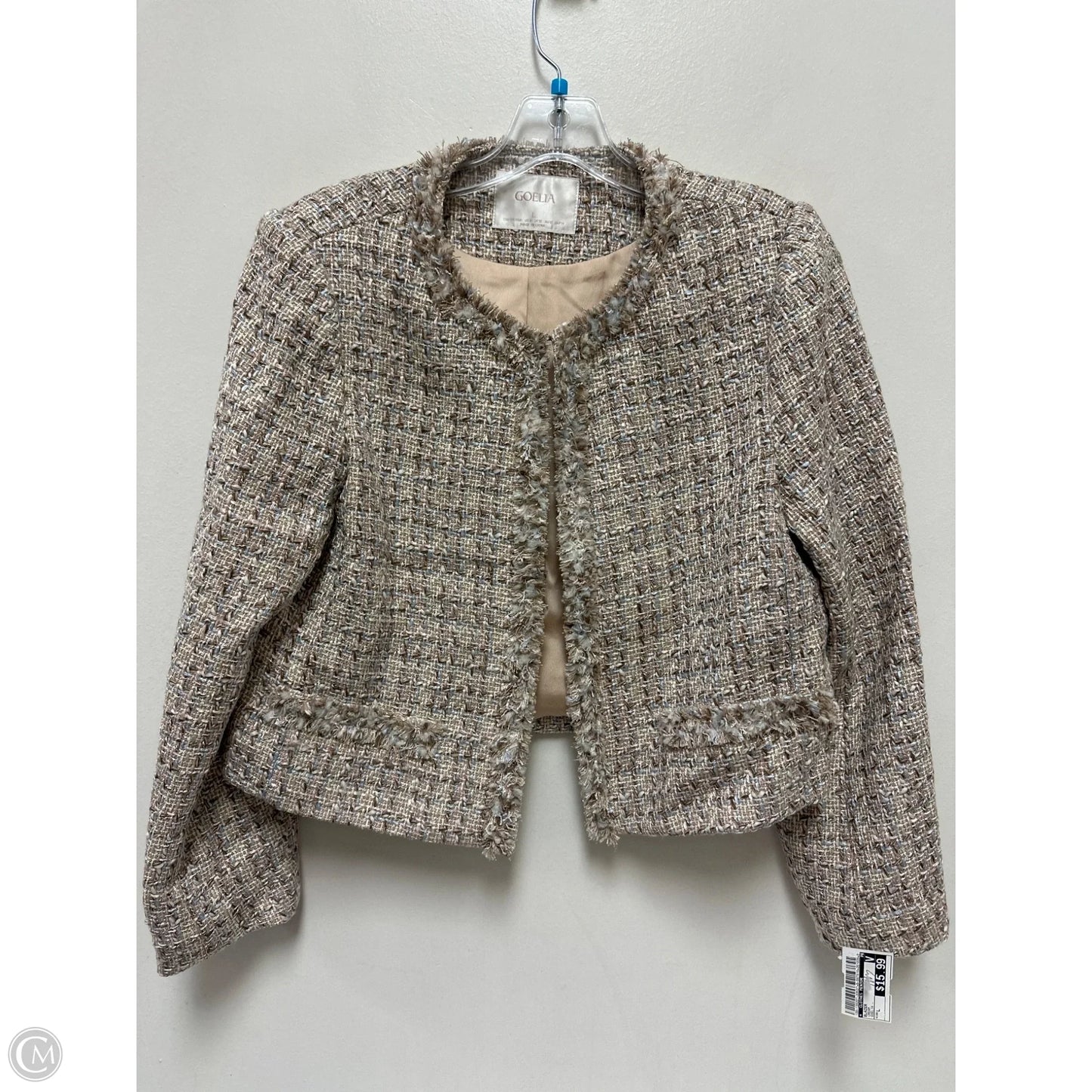Blazer By Clothes Mentor In Cream, Size: L
