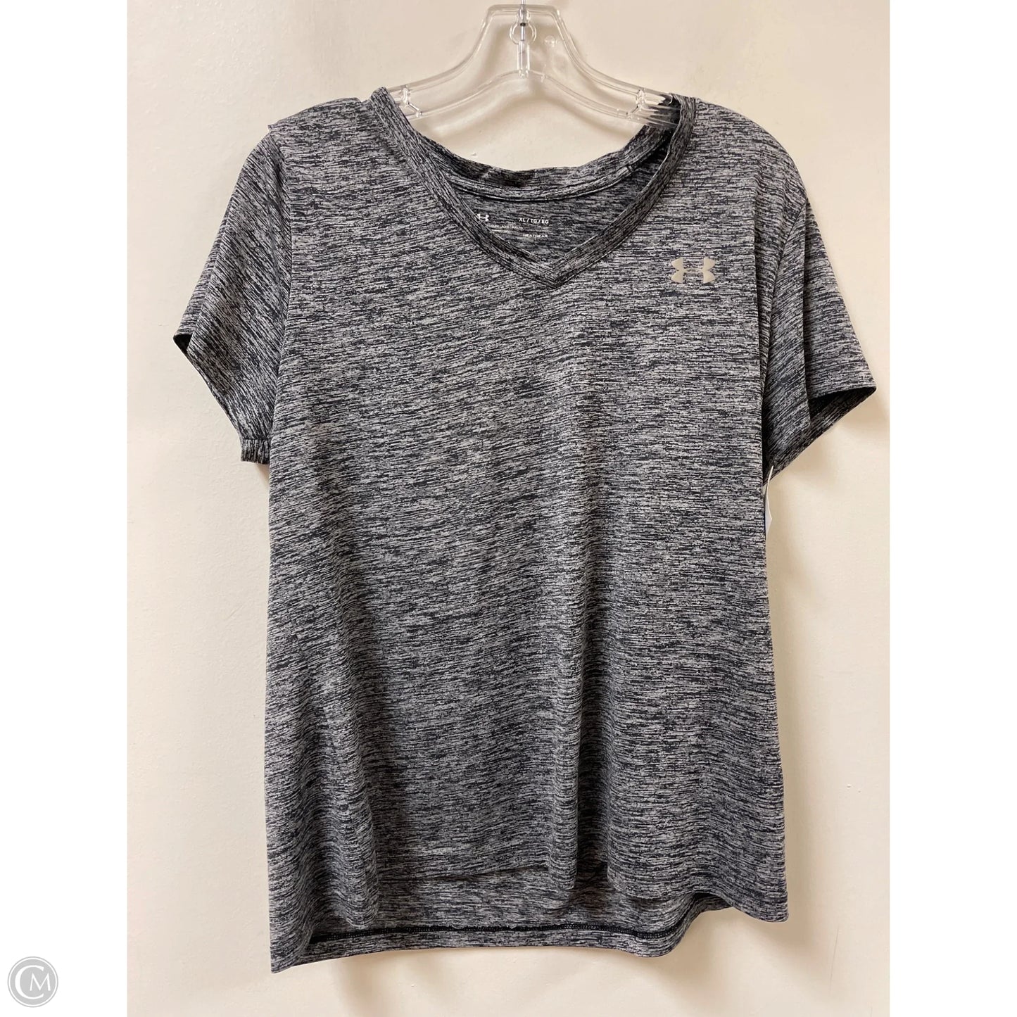 Athletic Top Short Sleeve By Under Armour In Grey, Size: Xl