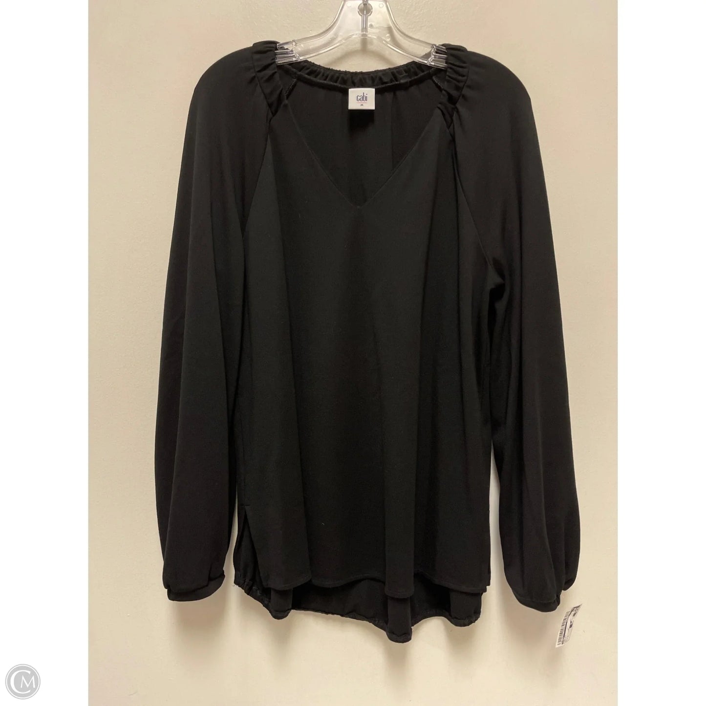 Top Long Sleeve By Cabi In Black, Size: M