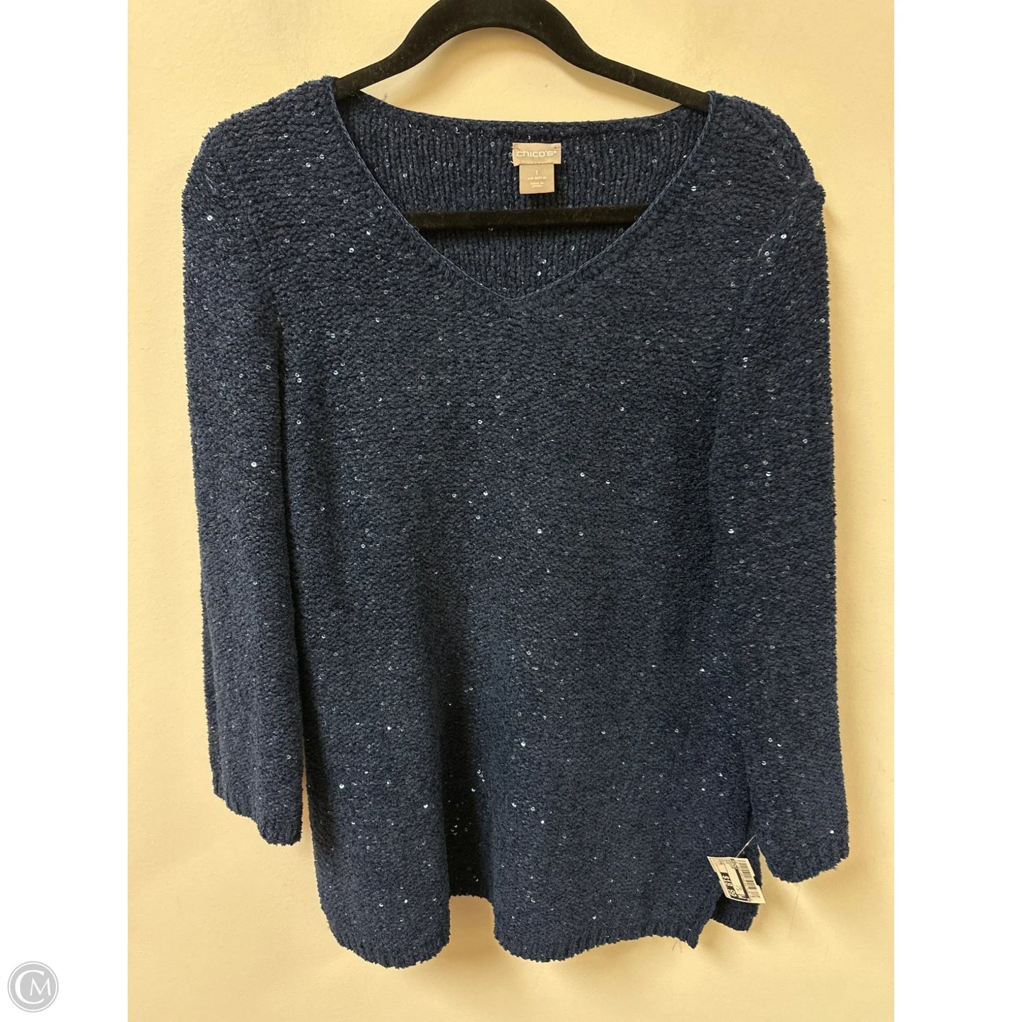 Sweater By Chicos In Blue, Size: M