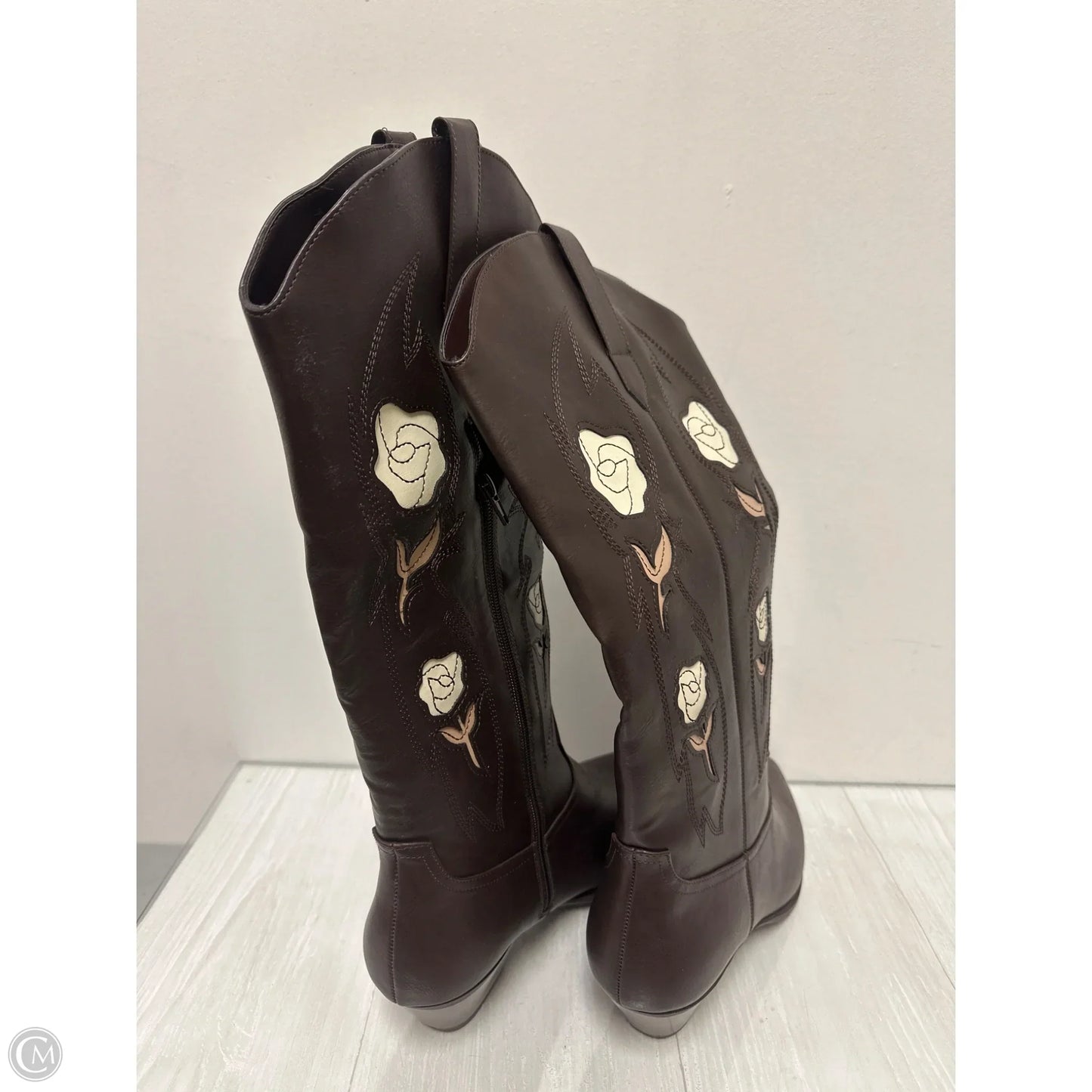 Boots Western By Just Fab In Brown, Size: 12